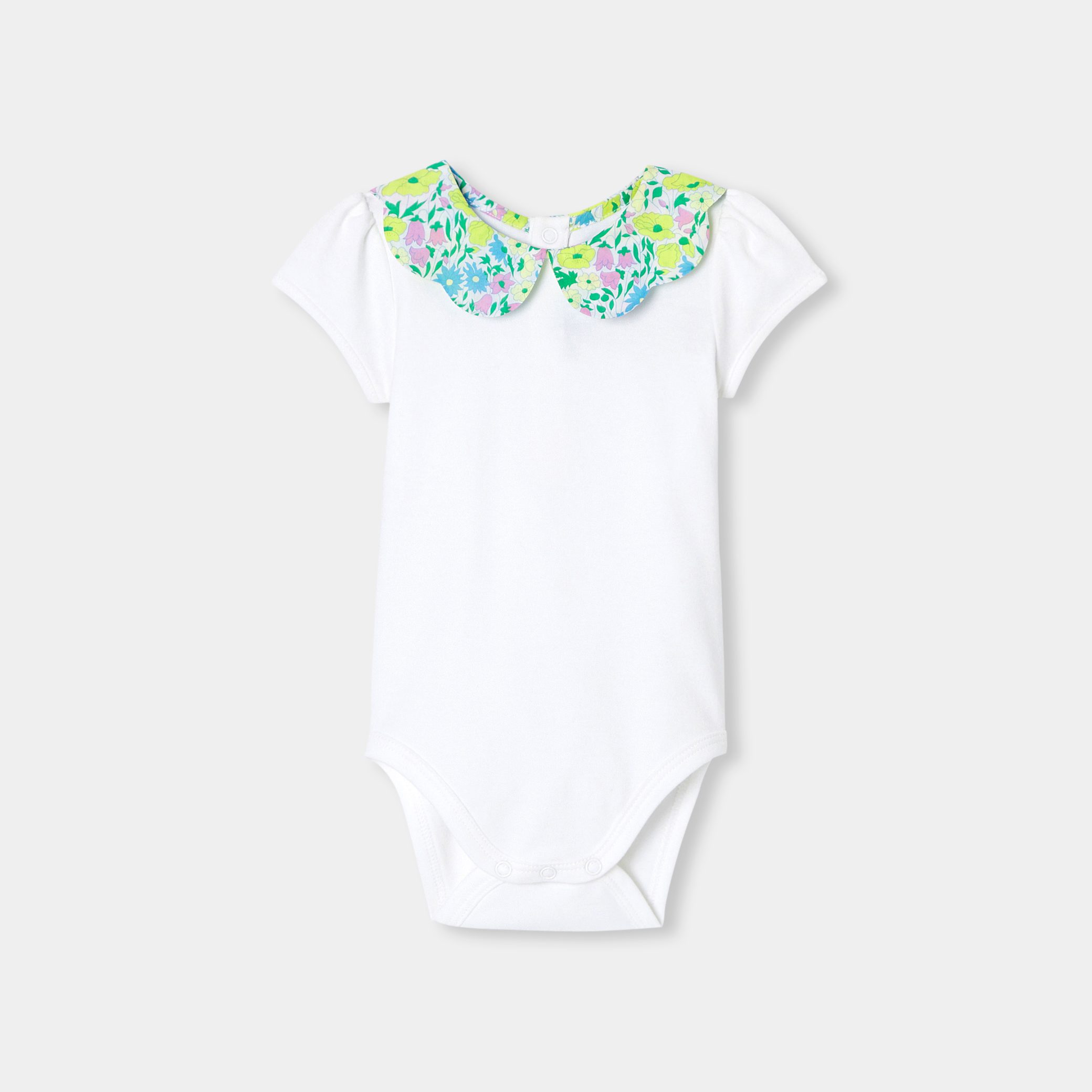 Short-sleeved baby girl bodysuit - Nuage
