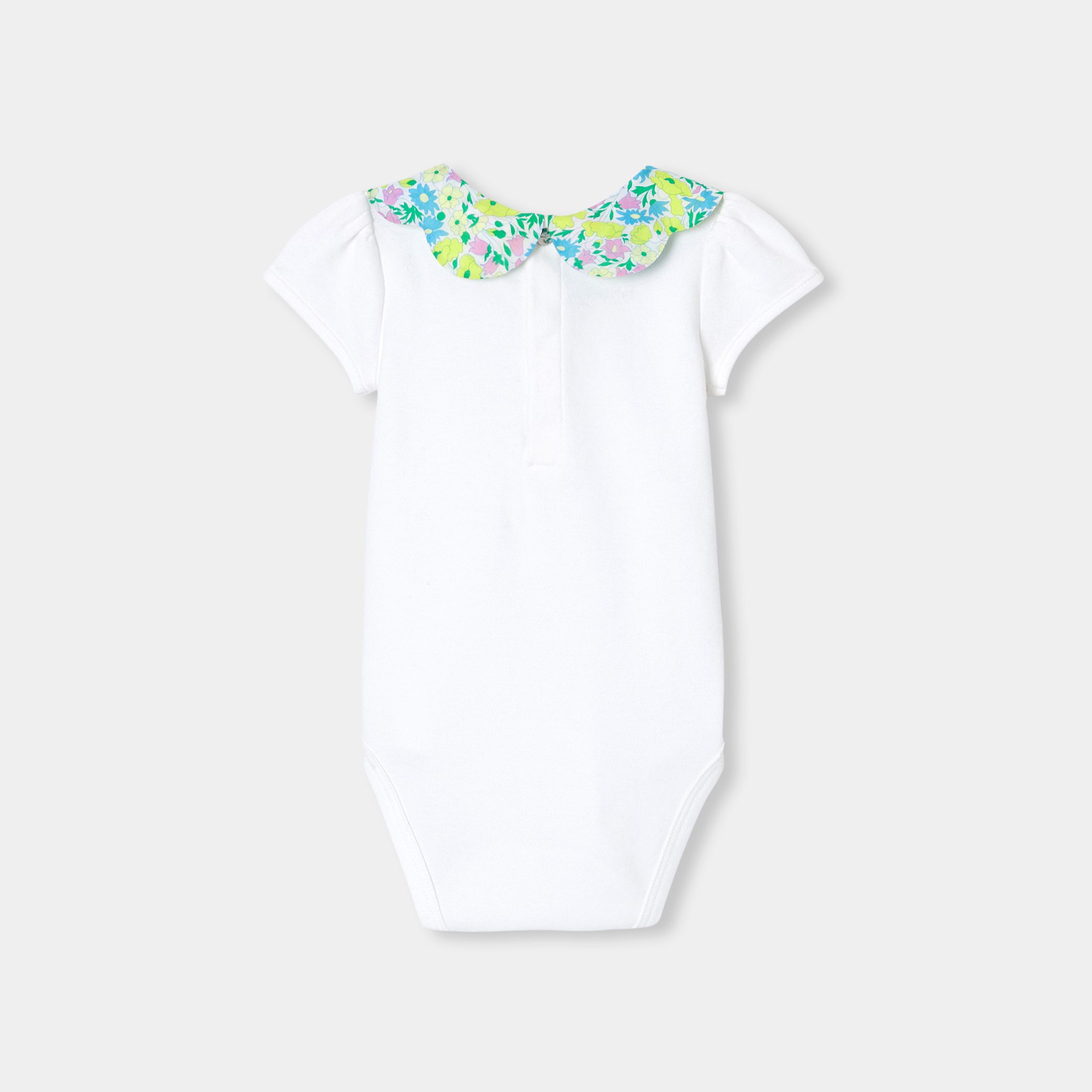 Short-sleeved baby girl bodysuit - Nuage - Image 2