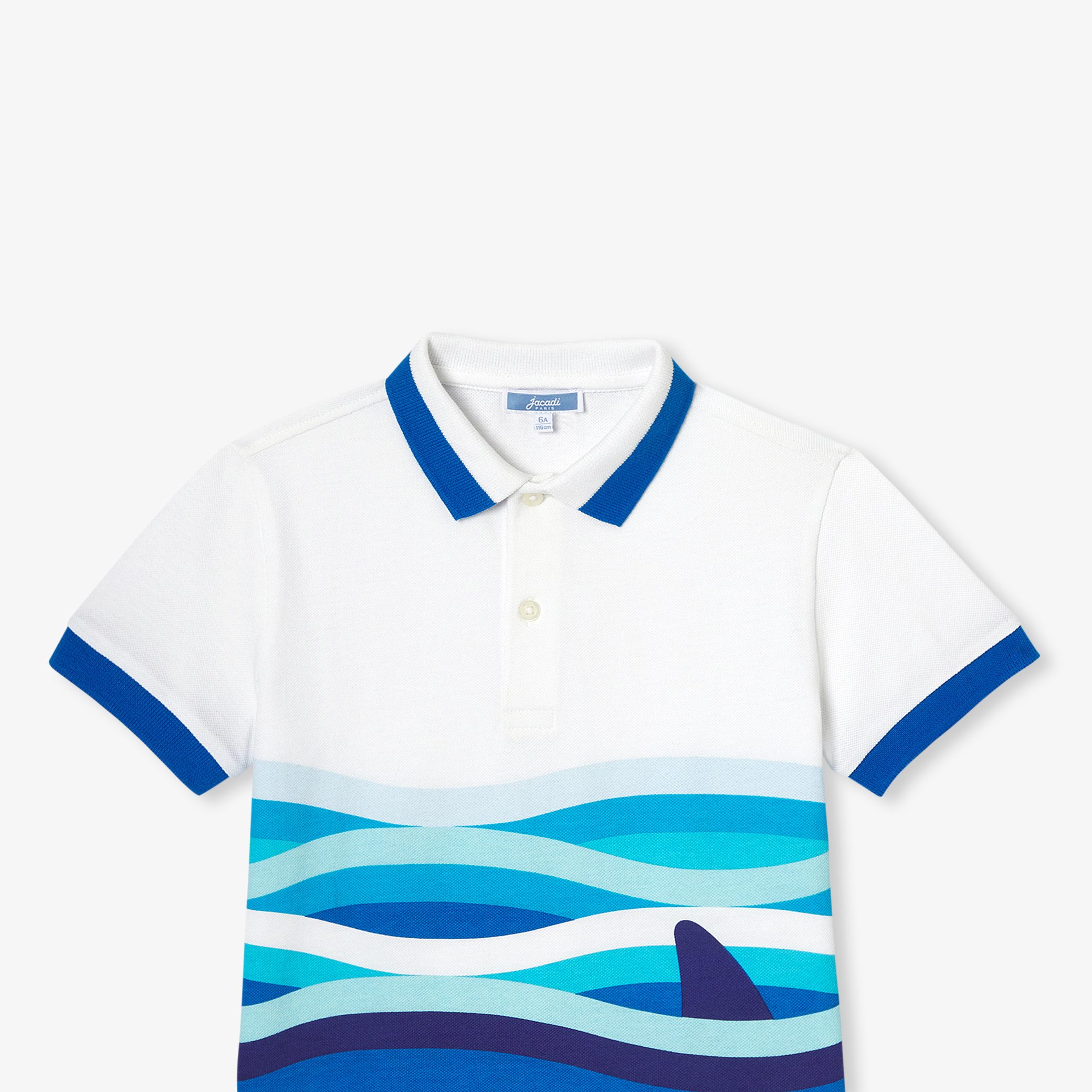Boy polo shirt in mini pique - Chimene - Image 5