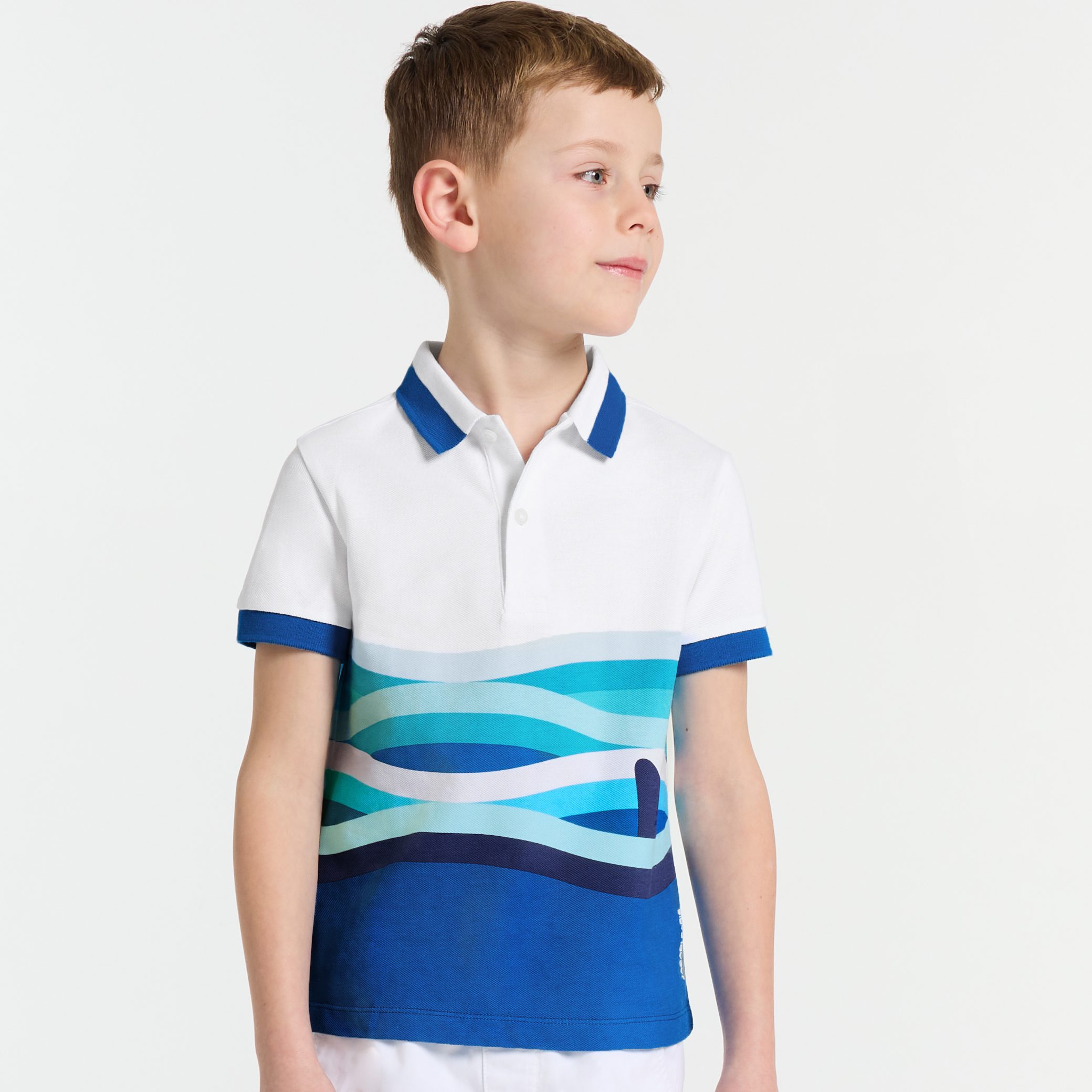 Boy polo shirt in mini pique - Chimene