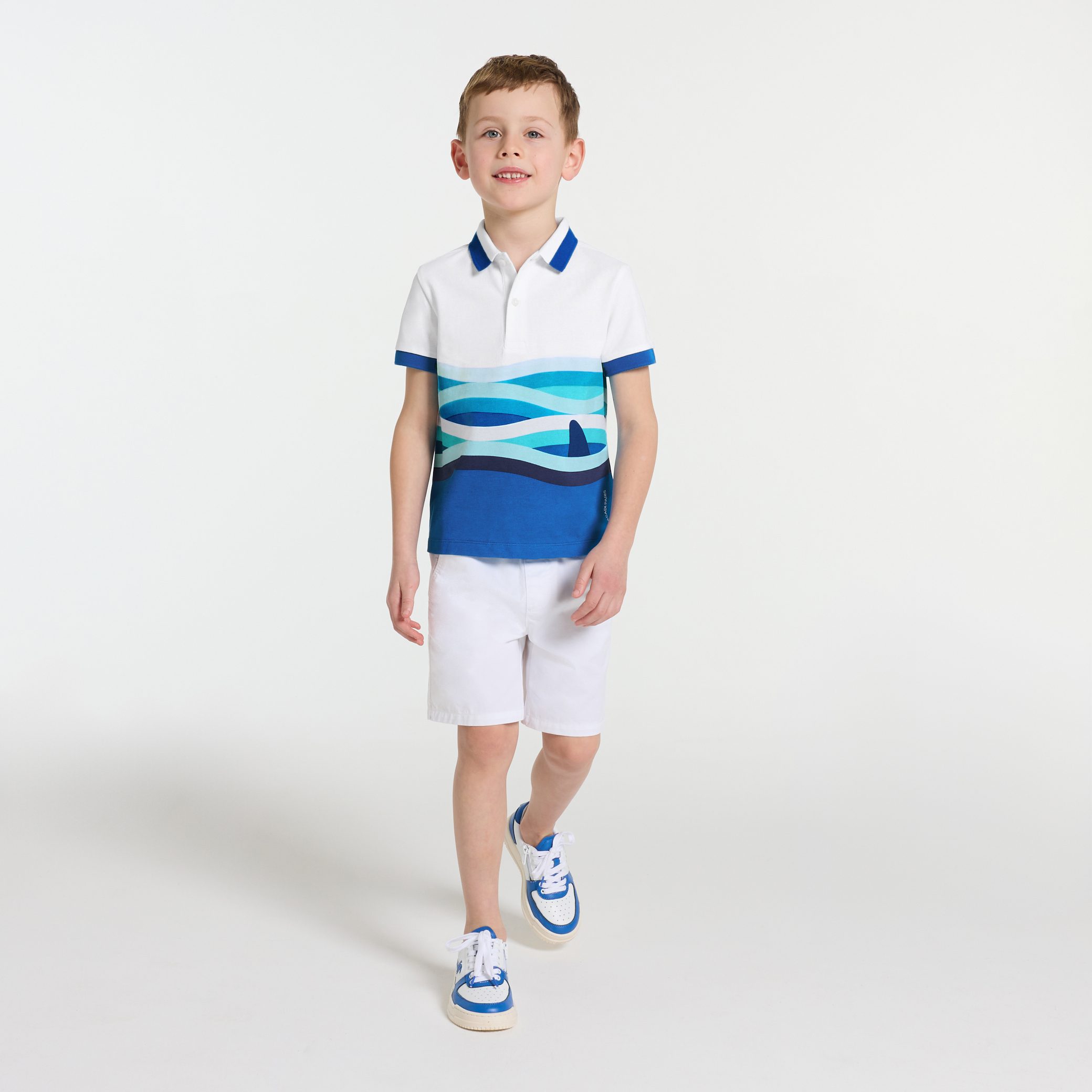 Boy polo shirt in mini pique - Chimene - Image 2