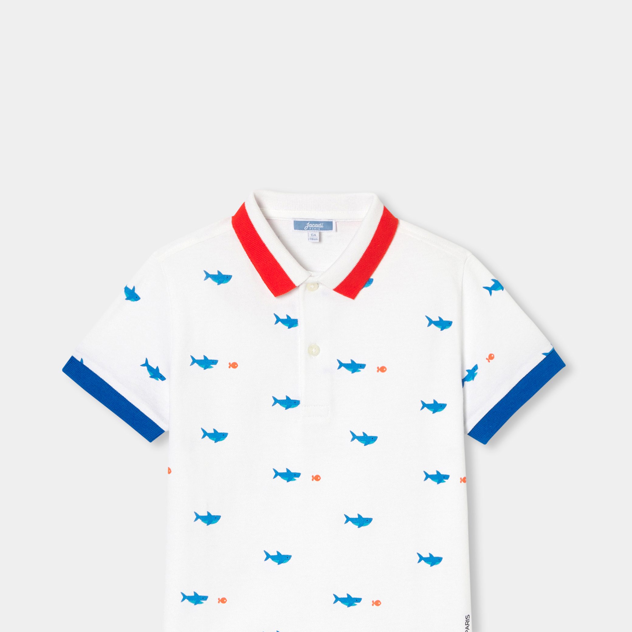 Boy polo shirt in cotton pique - Calanque - Image 3