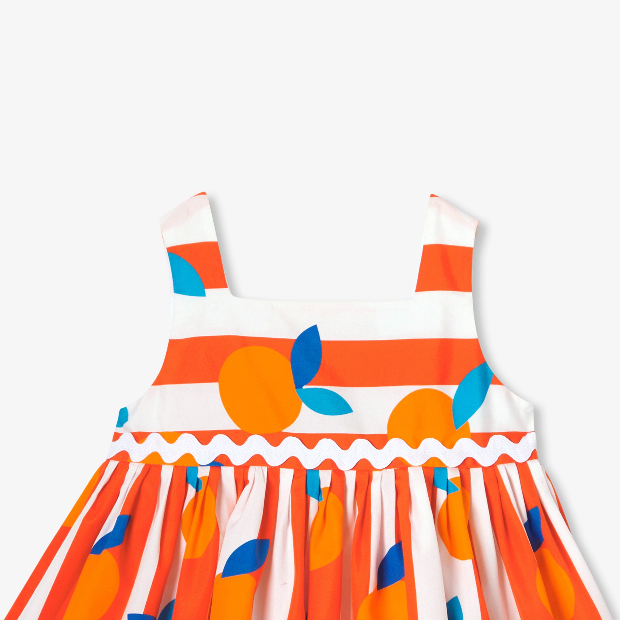 Baby girl orange dress - Laureline - Image 4