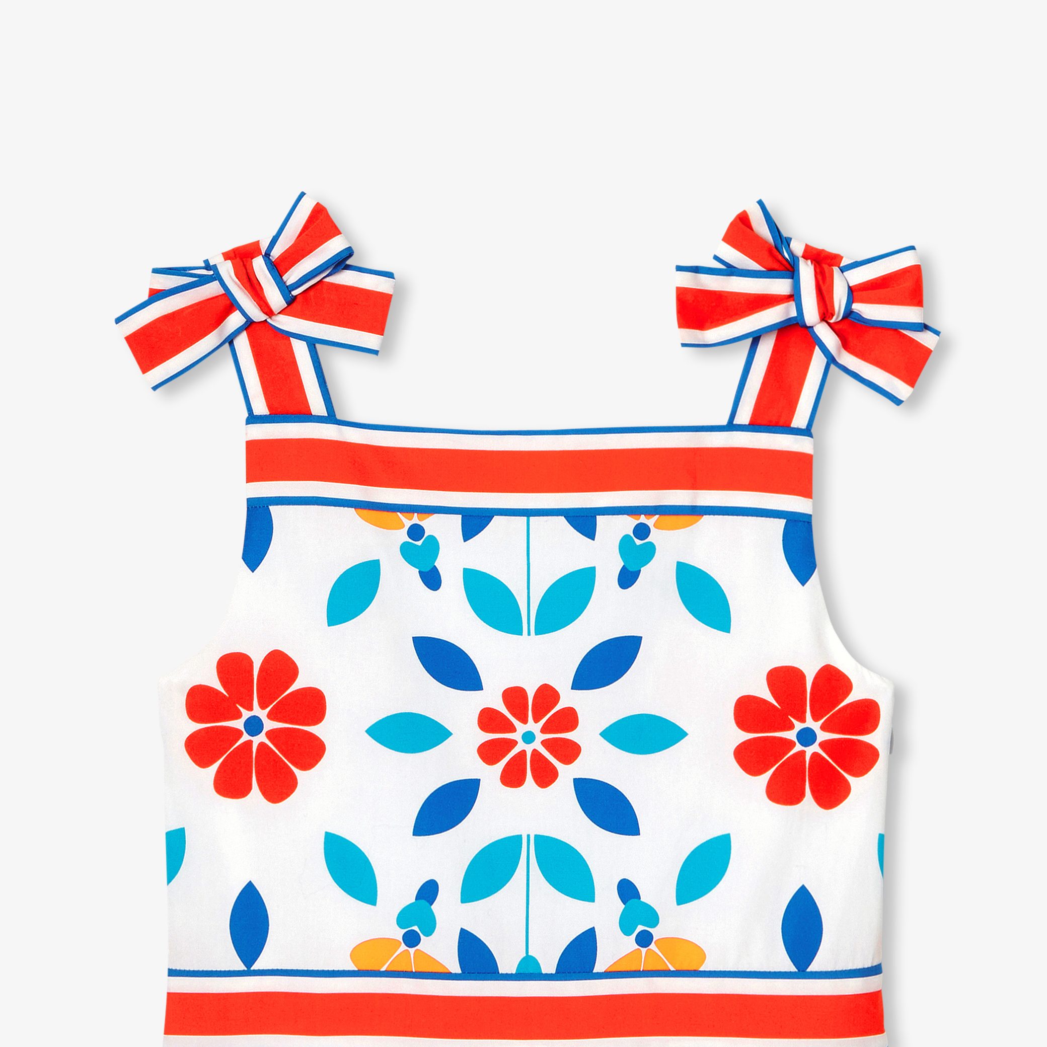 Girl dress in poplin - Petunia - Image 5