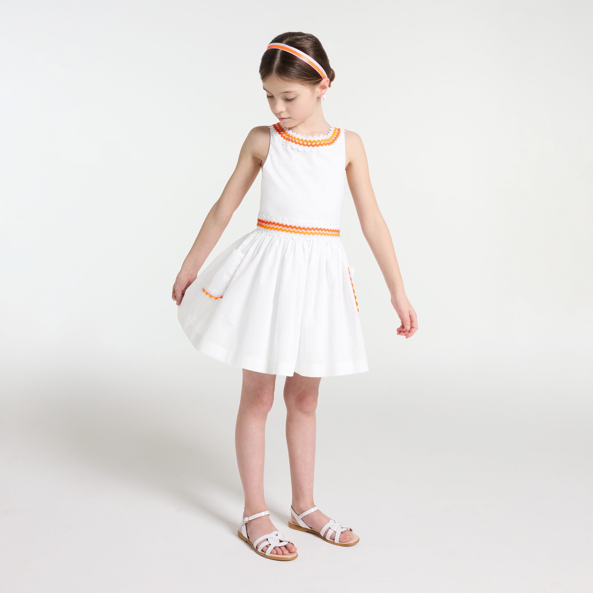 Girl dress in cotton voile - Penelope