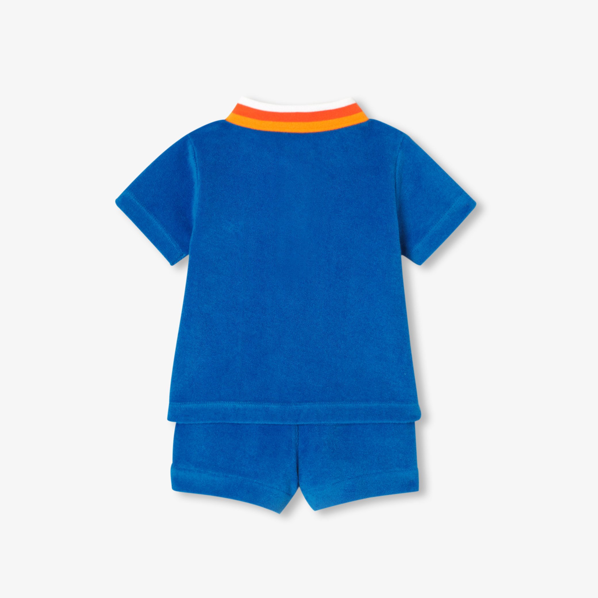 Baby boy French terry shorts set - Clematite - Image 5