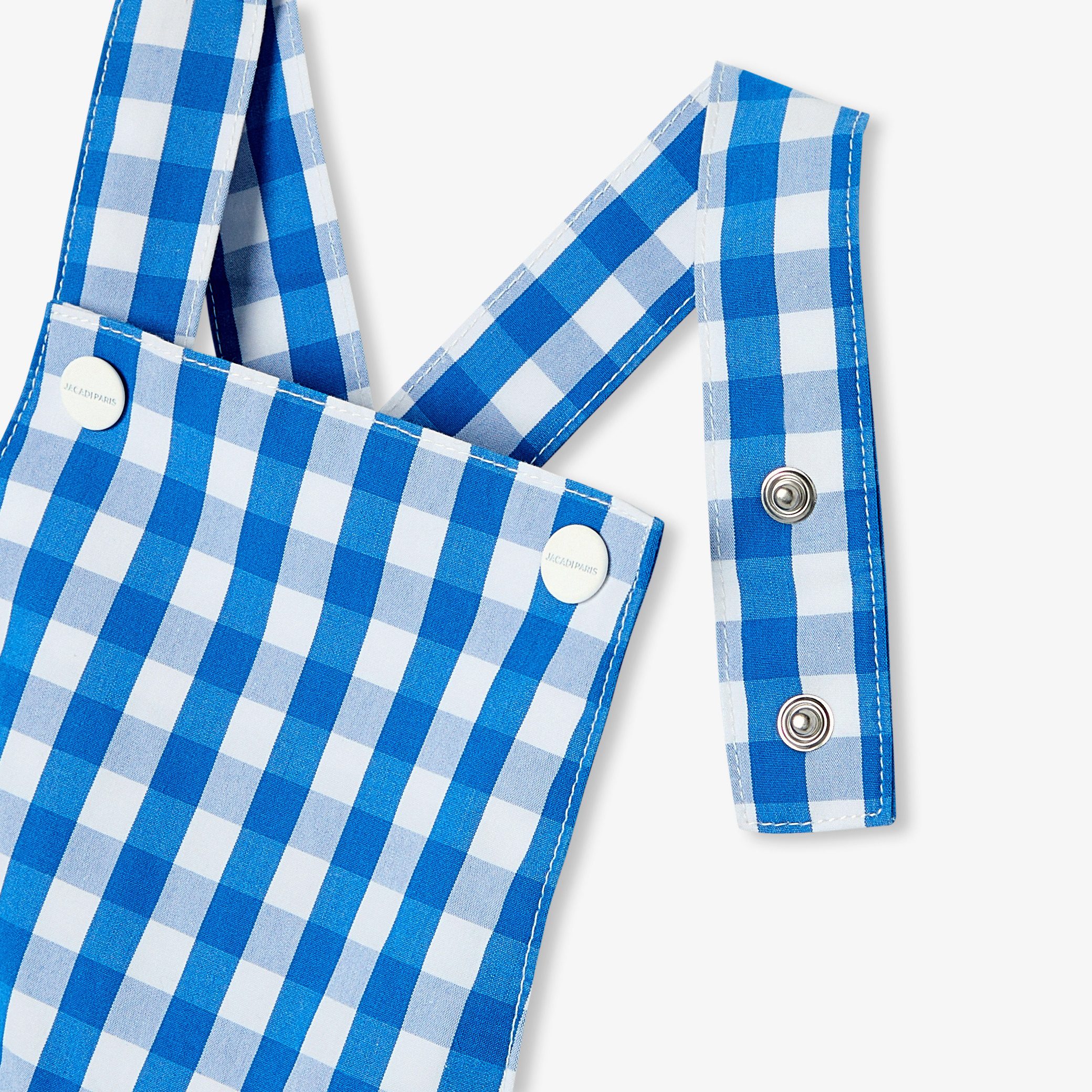 Baby boy short overalls in gingham - Chaumiere - Image 6