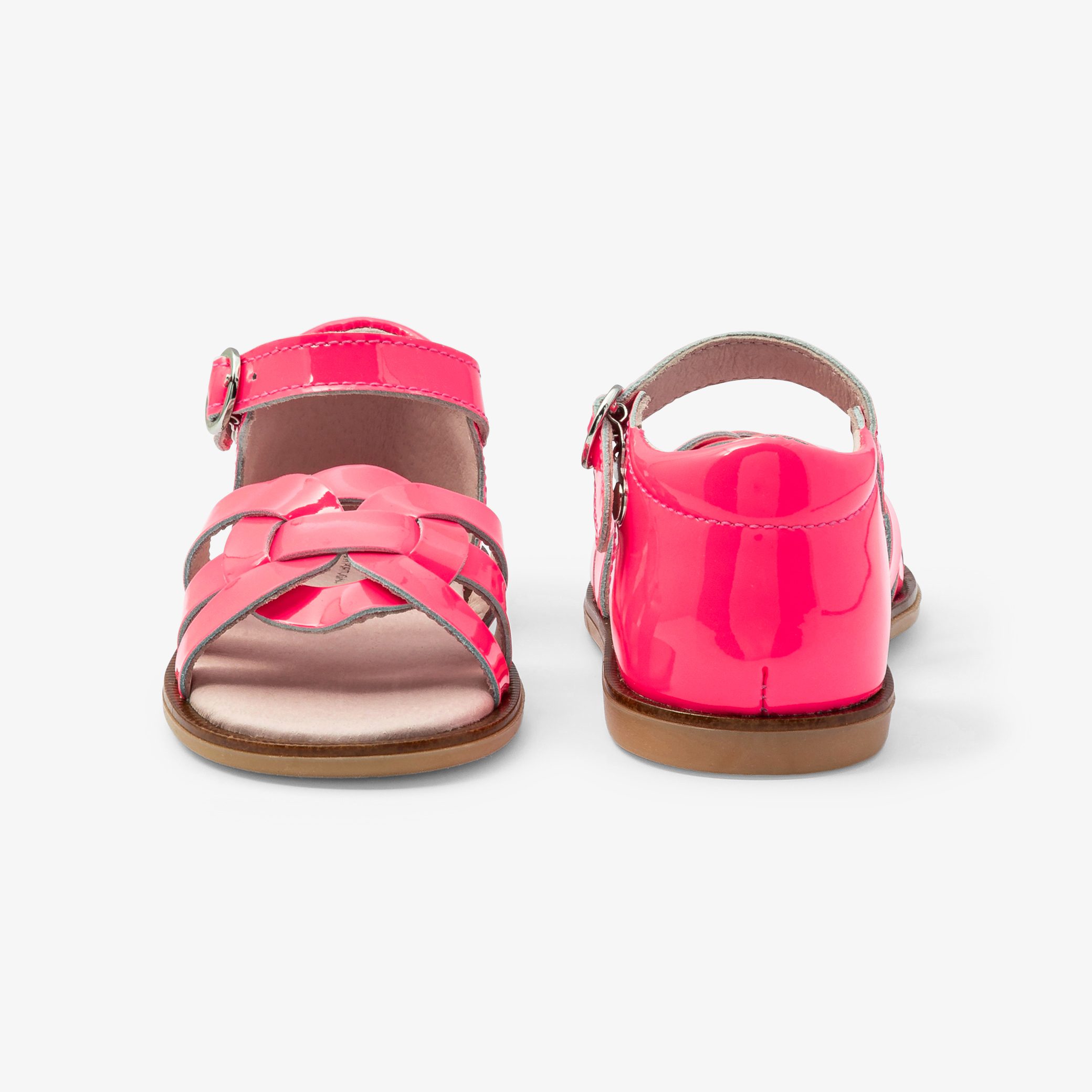 Baby girl sandals in patent leather -Albane Rose - Image 2