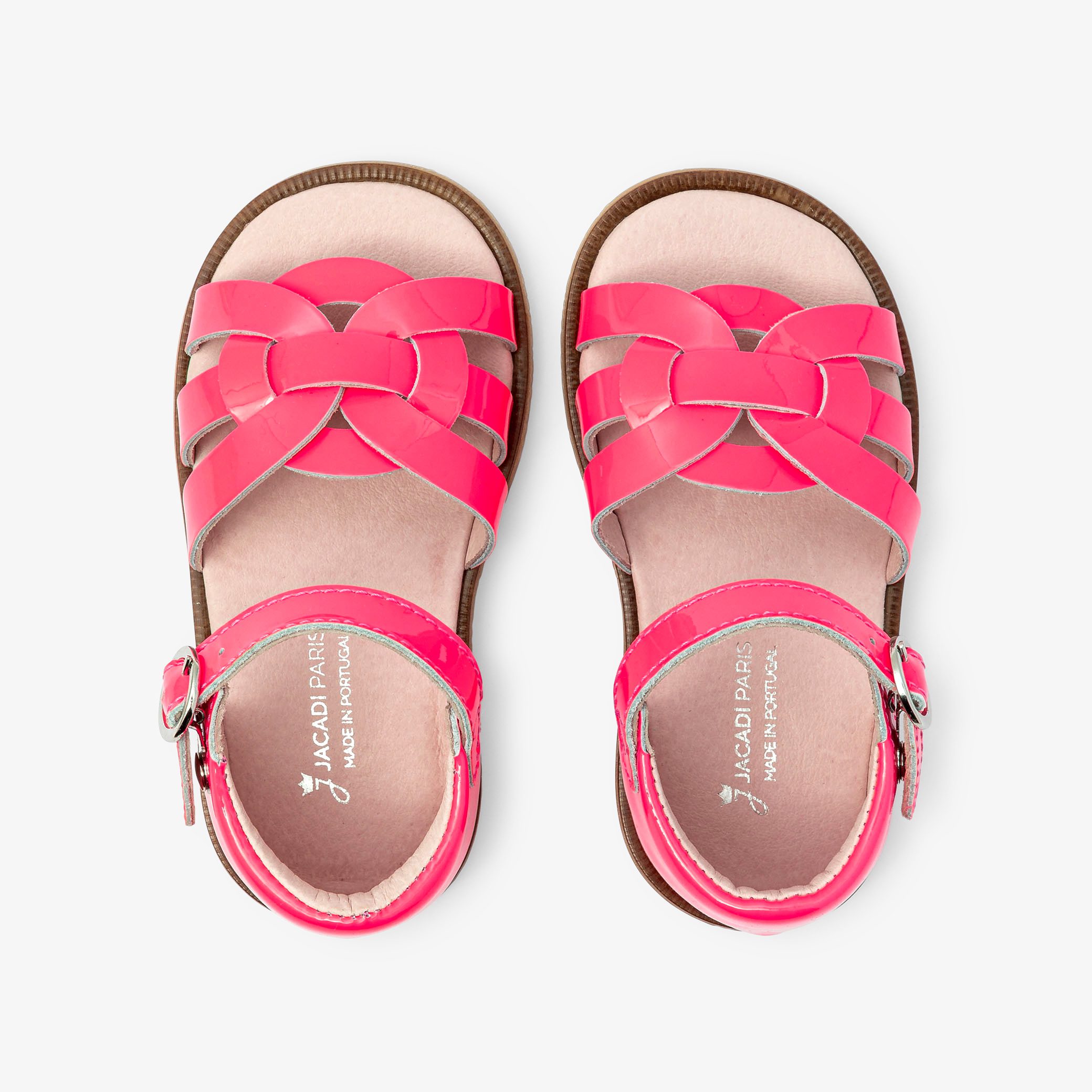 Baby girl sandals in patent leather -Albane Rose - Image 4