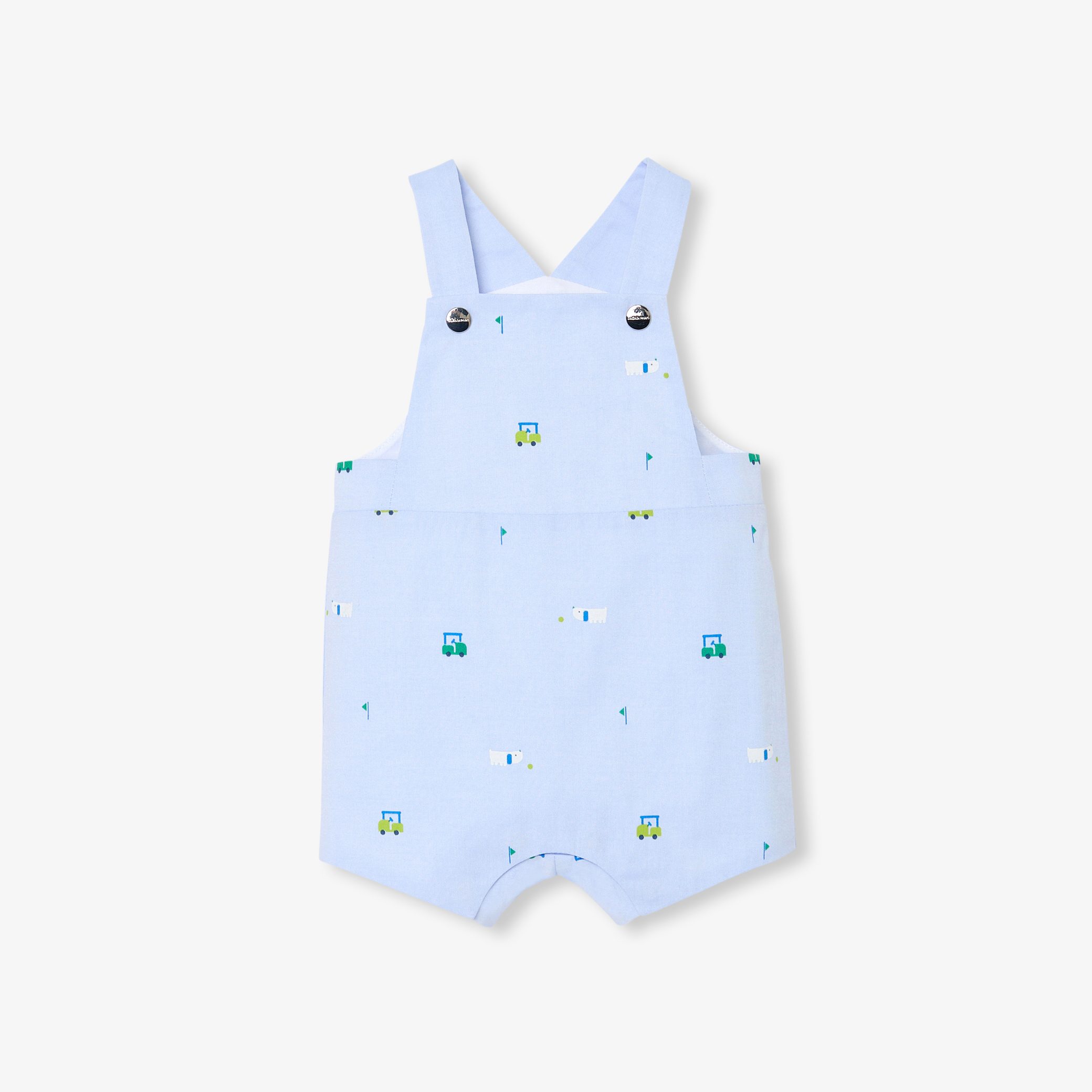 Baby boy short overalls in Oxford - Poirier