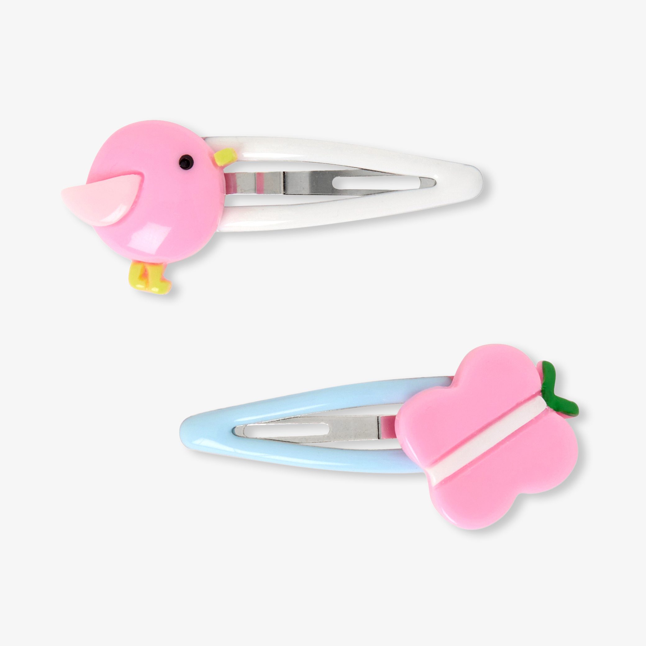 Baby girl duo of barrettes - Lactee