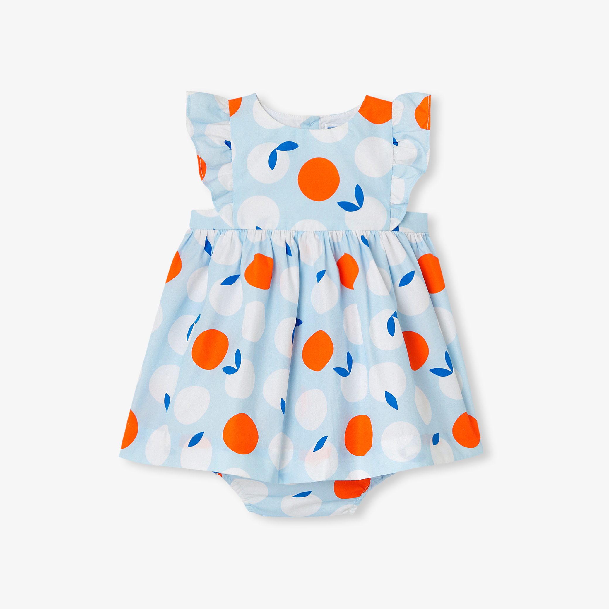 Baby girl dress in poplin - Jonquille