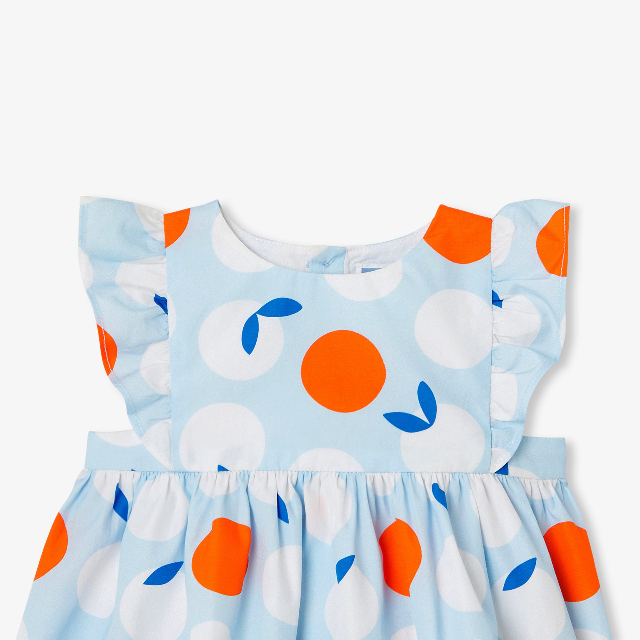 Baby girl dress in poplin - Jonquille - Image 3