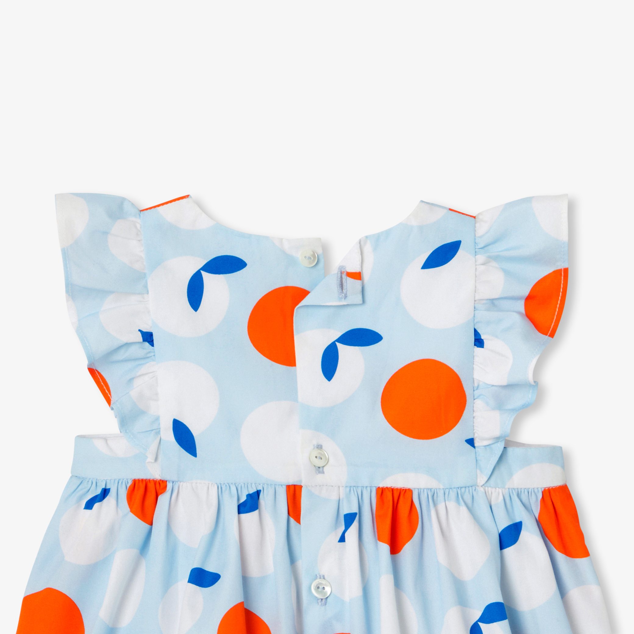 Baby girl dress in poplin - Jonquille - Image 4