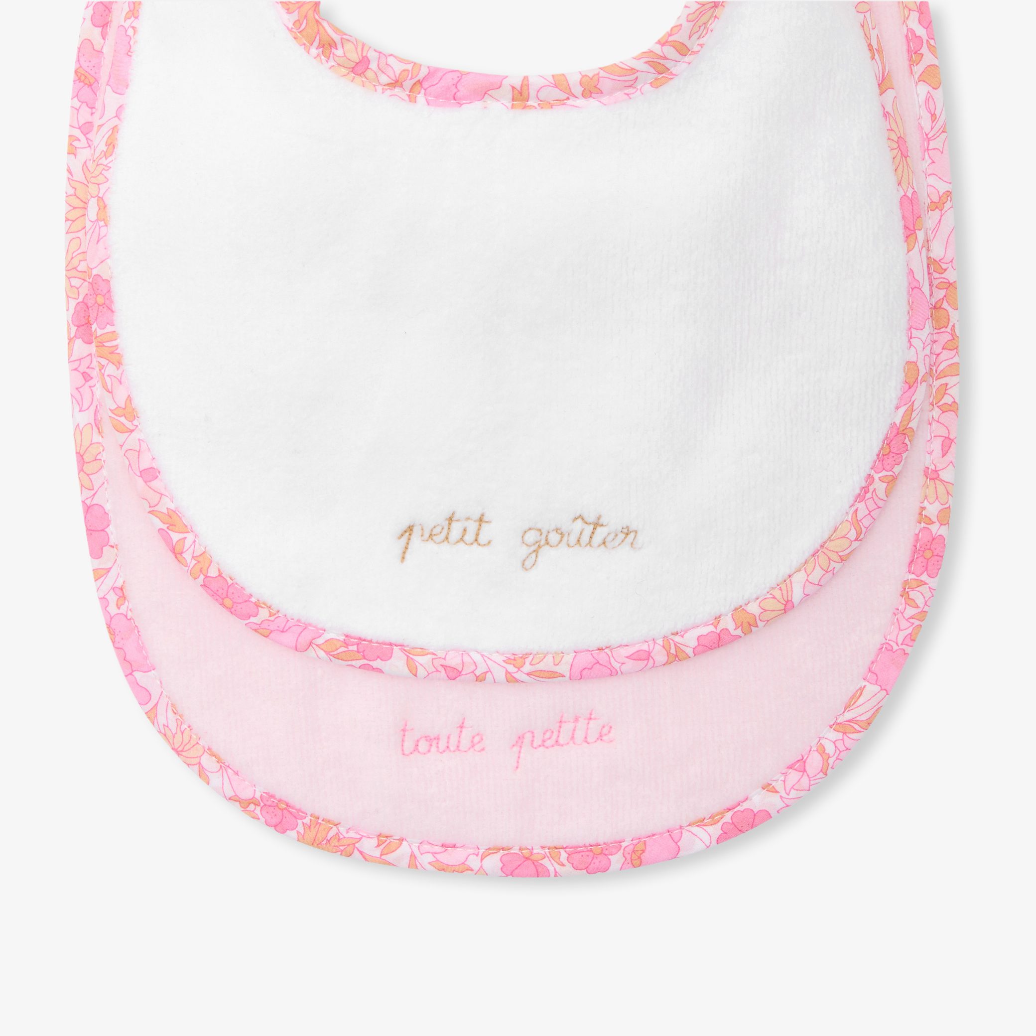 Baby girl set of 2 terry bibs - Image 2