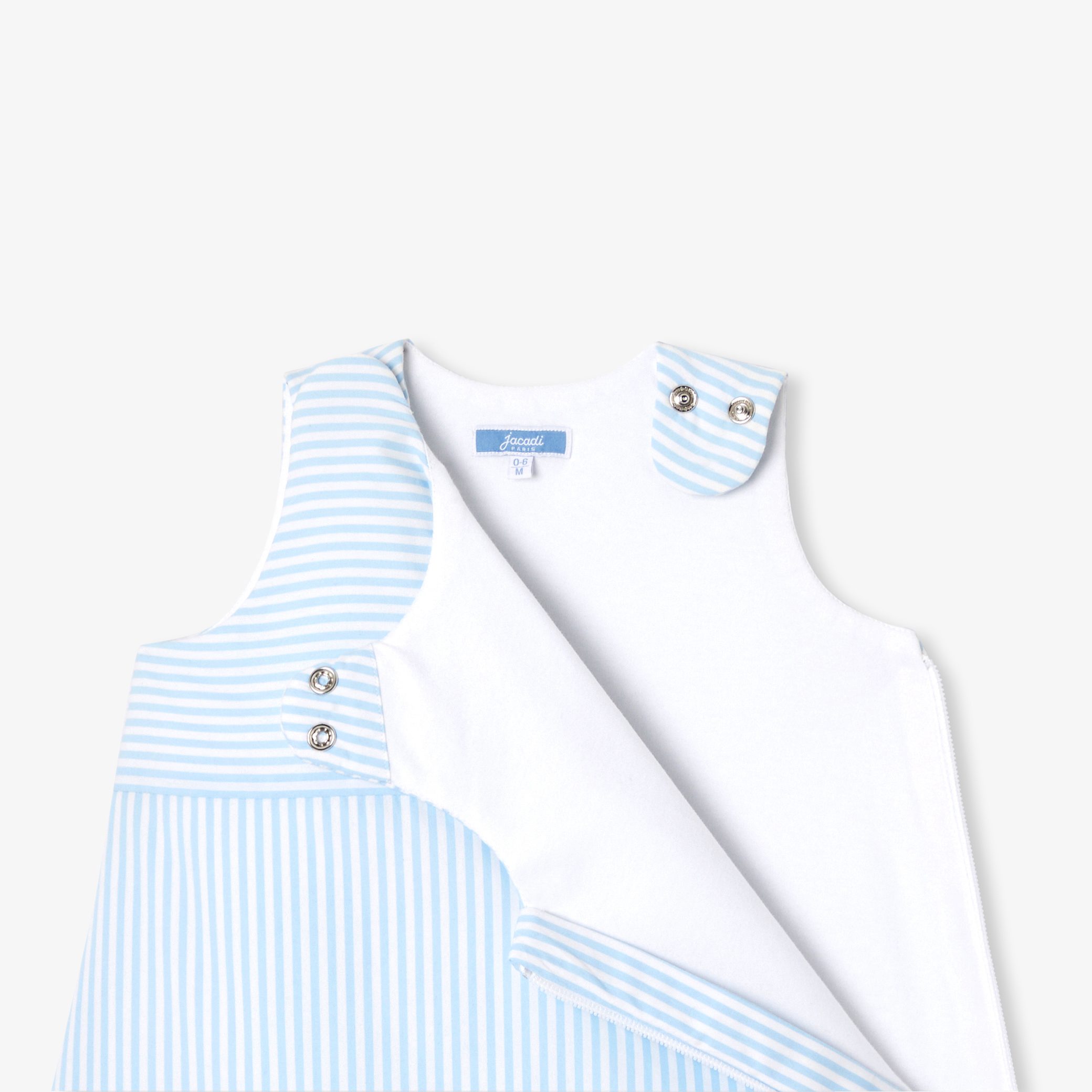 Baby boy 0-6 months sleeping bag in striped poplin - Image 3