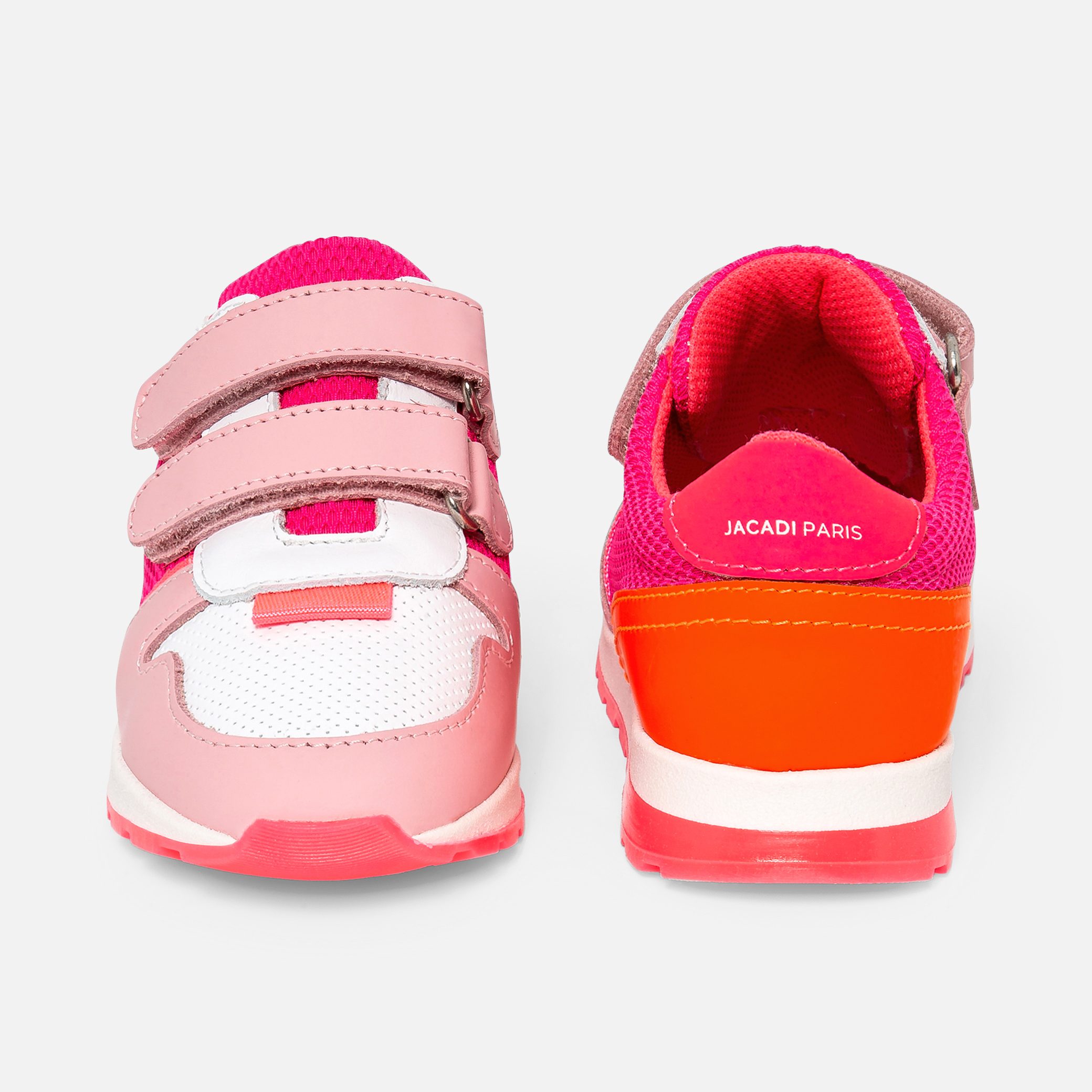Girl leather trainers- Coquelicot - Image 3