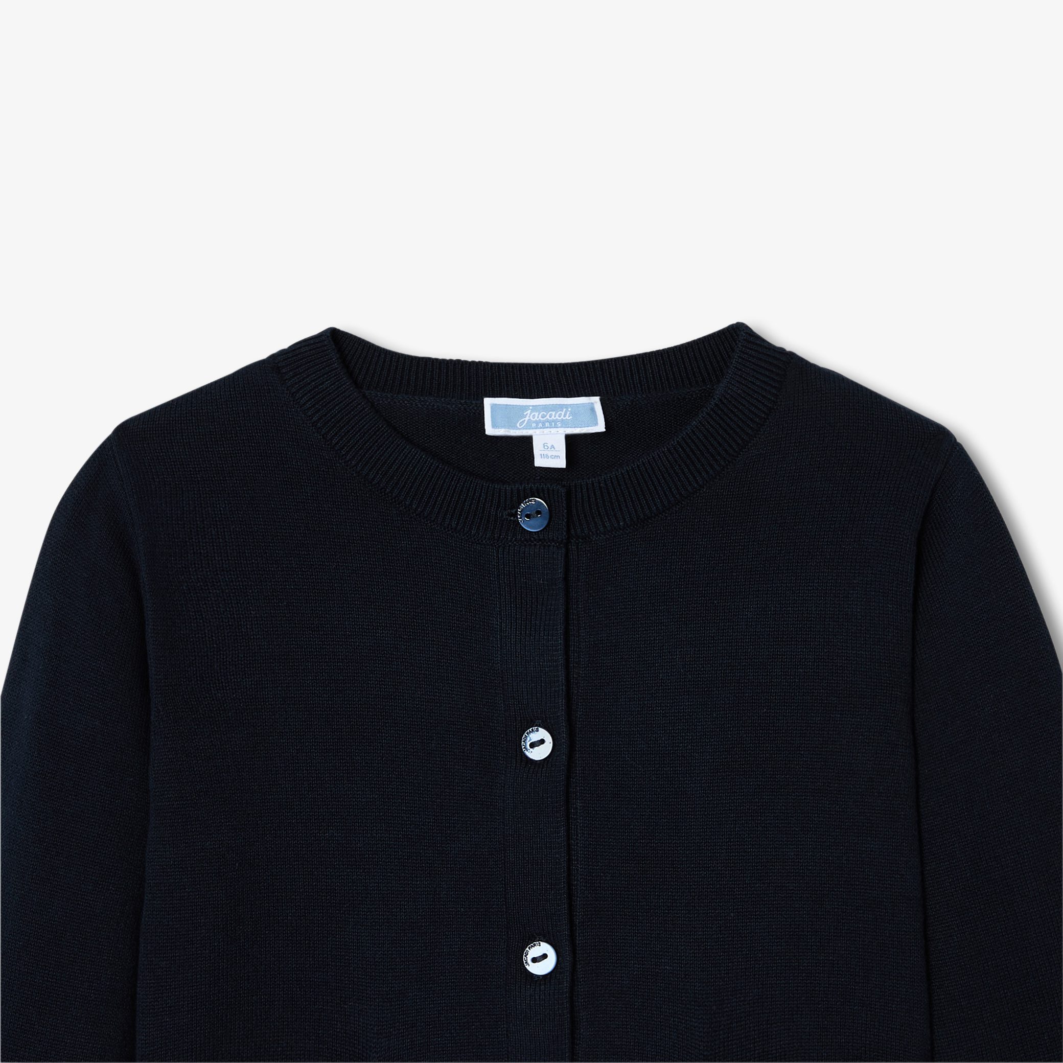 Girl jersey cardigan - Erable Navy - Image 3