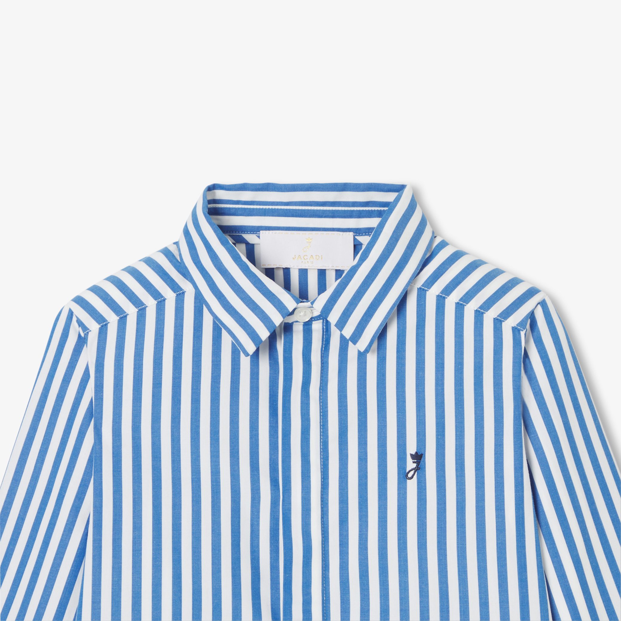 Child shirt in striped poplin - Candeur - Image 5