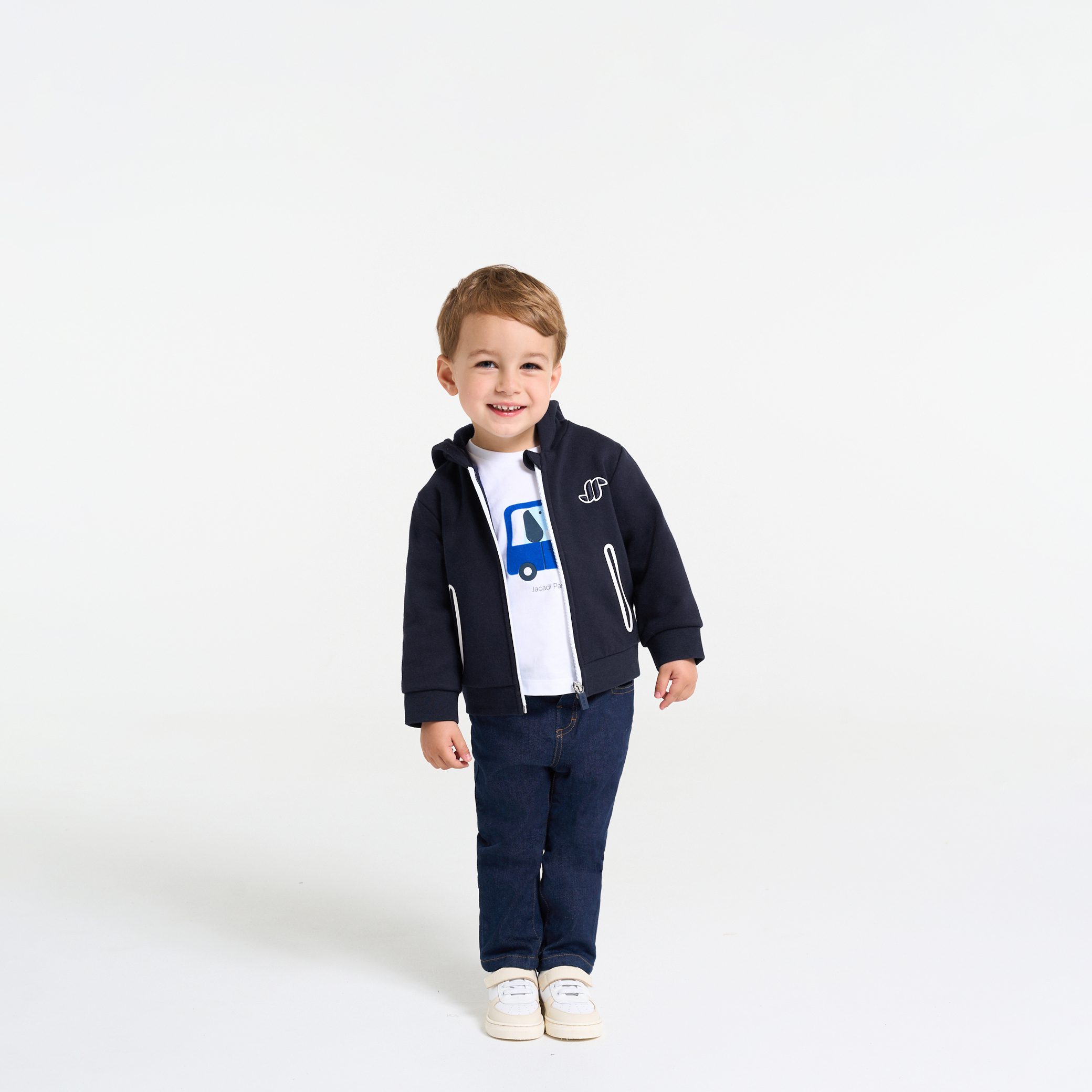 Baby boy fleece zip-up sweatshirt - Image 3
