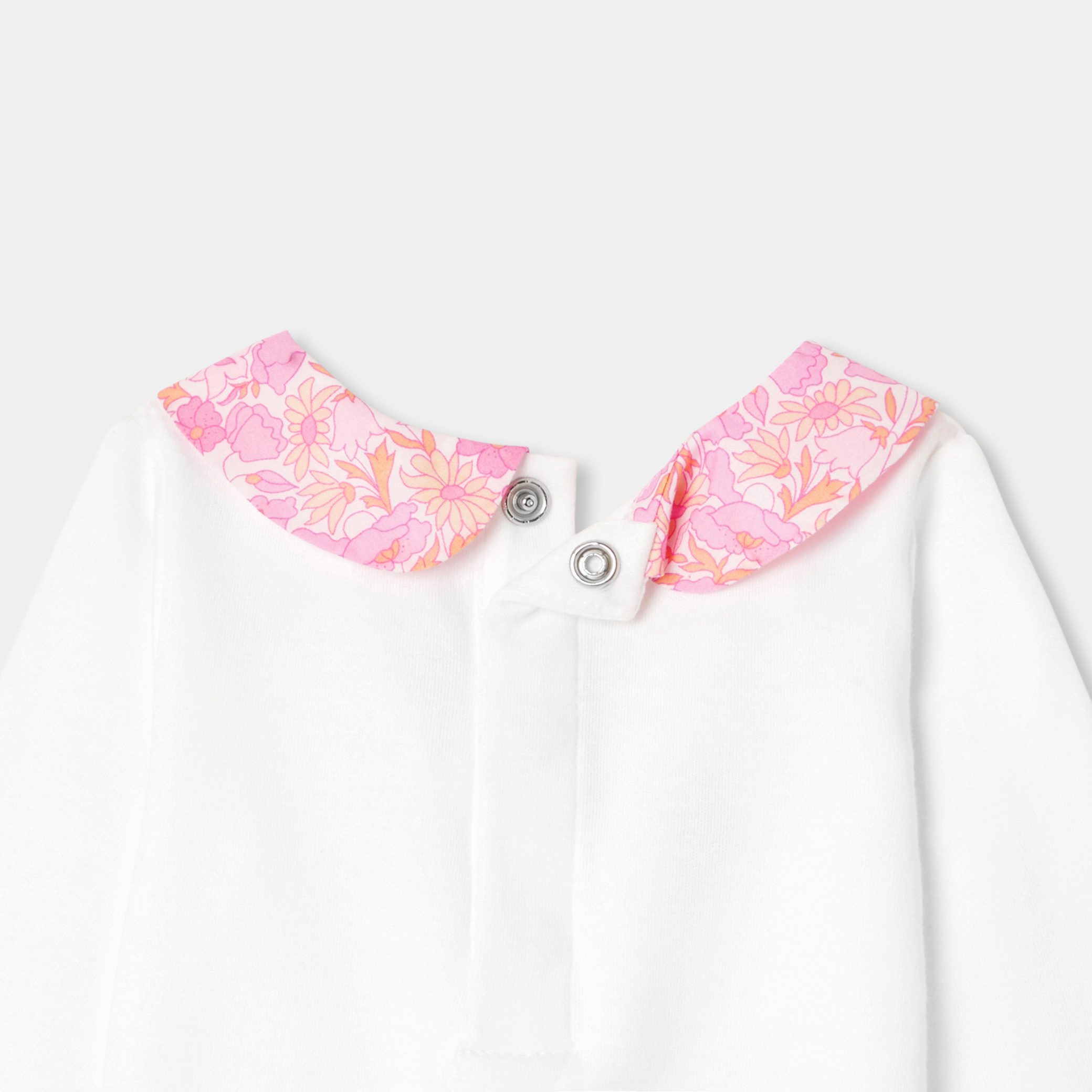 Baby girl cotton bodysuit - Lumiere - Image 4