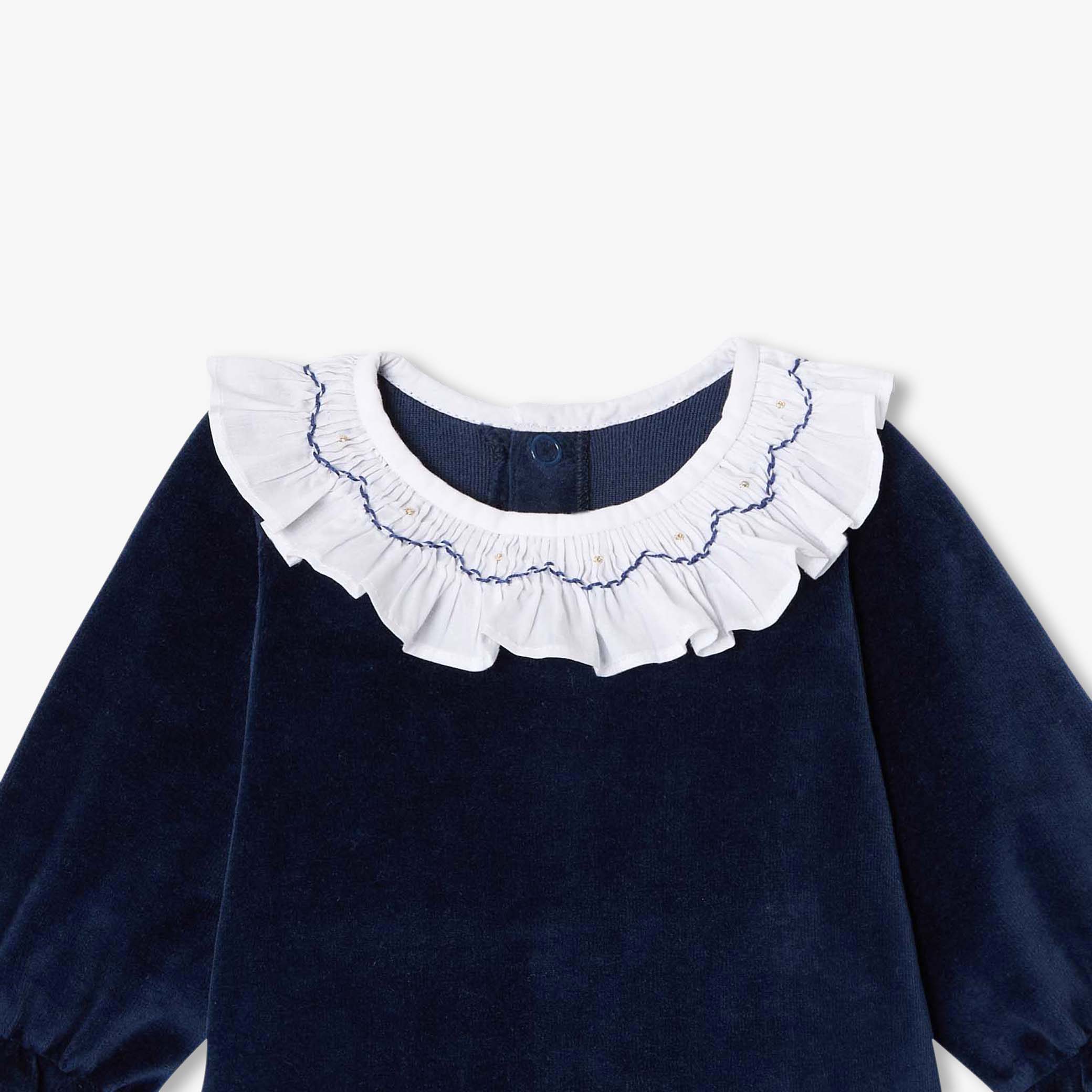 Baby girl velvet pyjamas - Ludivine - Image 3