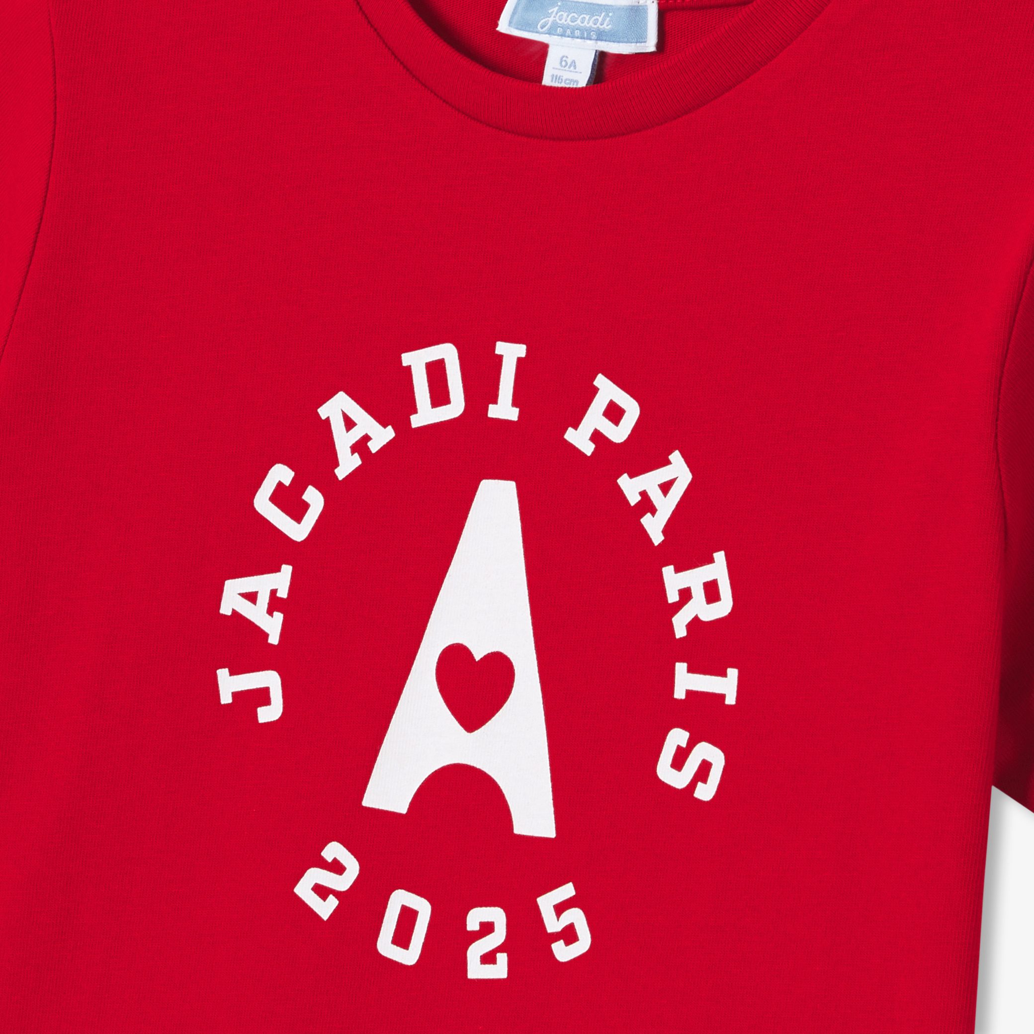 Girl cotton T-shirt - Prince Red - Image 4