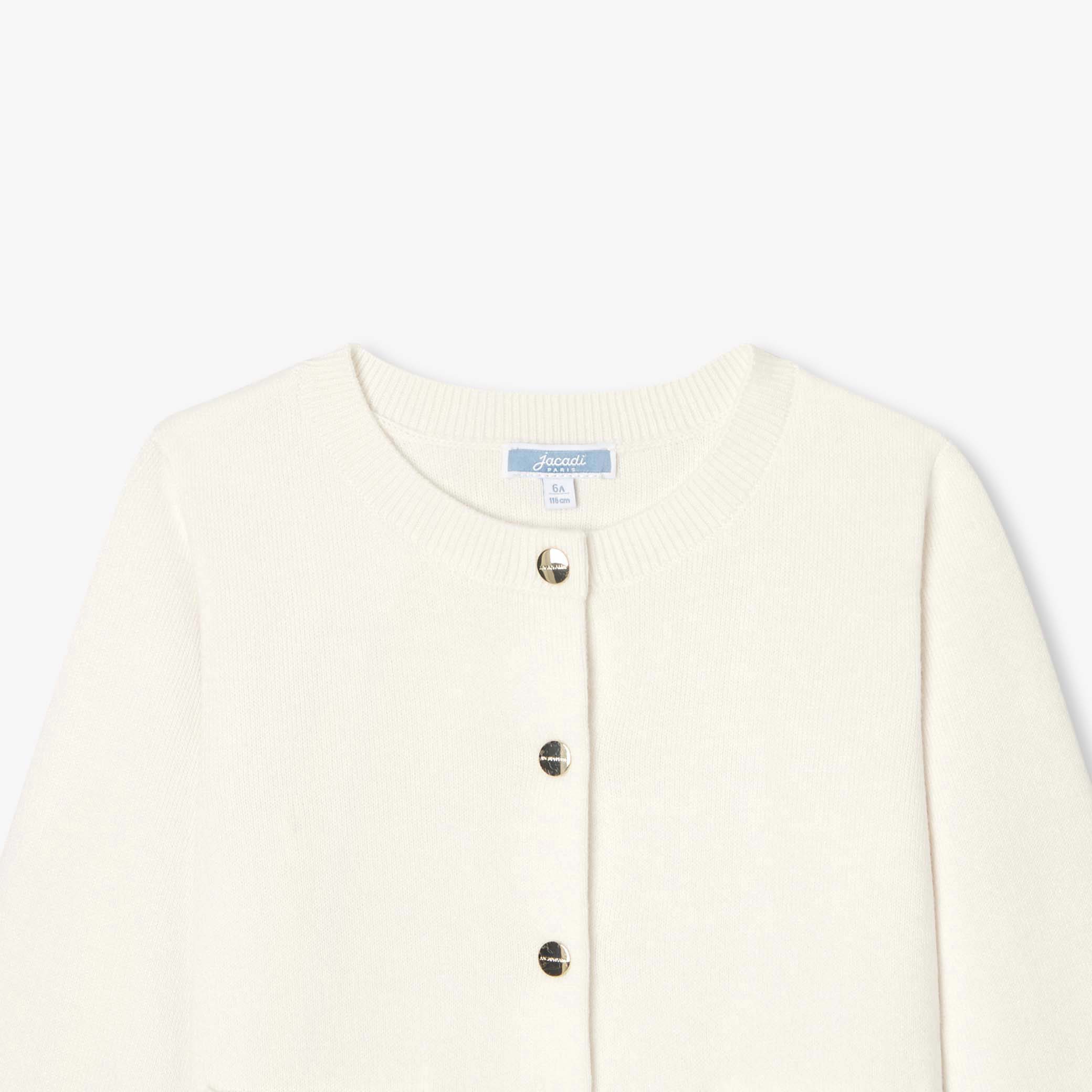 Girl knit cardigan - Millefeuille - Image 3