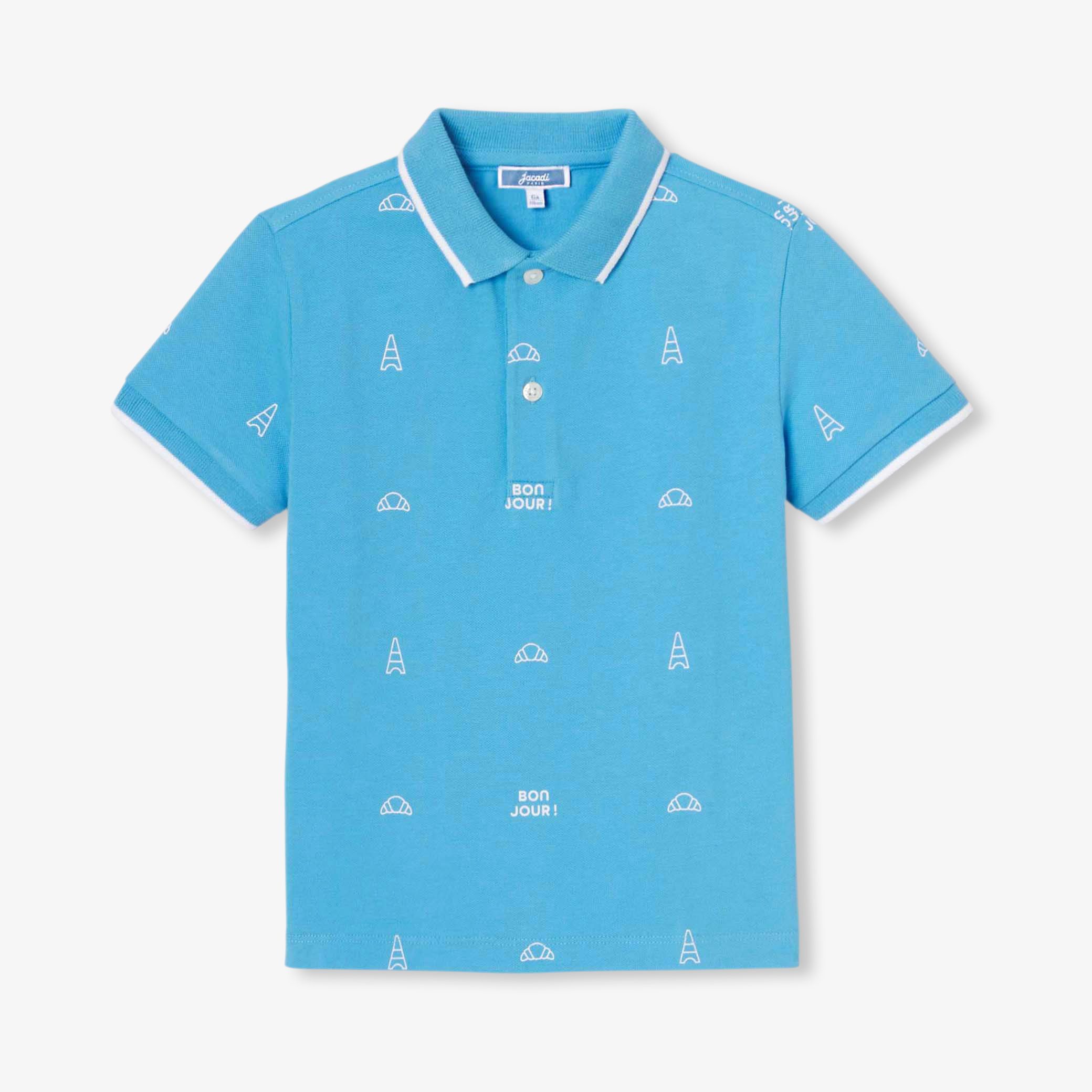 Boy polo shirt in cotton piqué