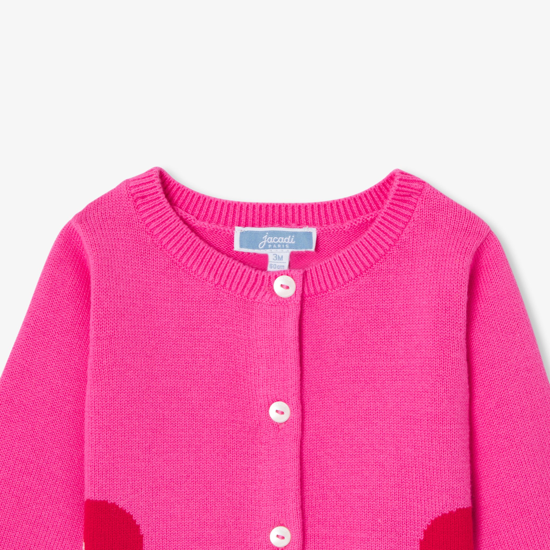 Baby girl cotton cardigan - Mesange - Image 3