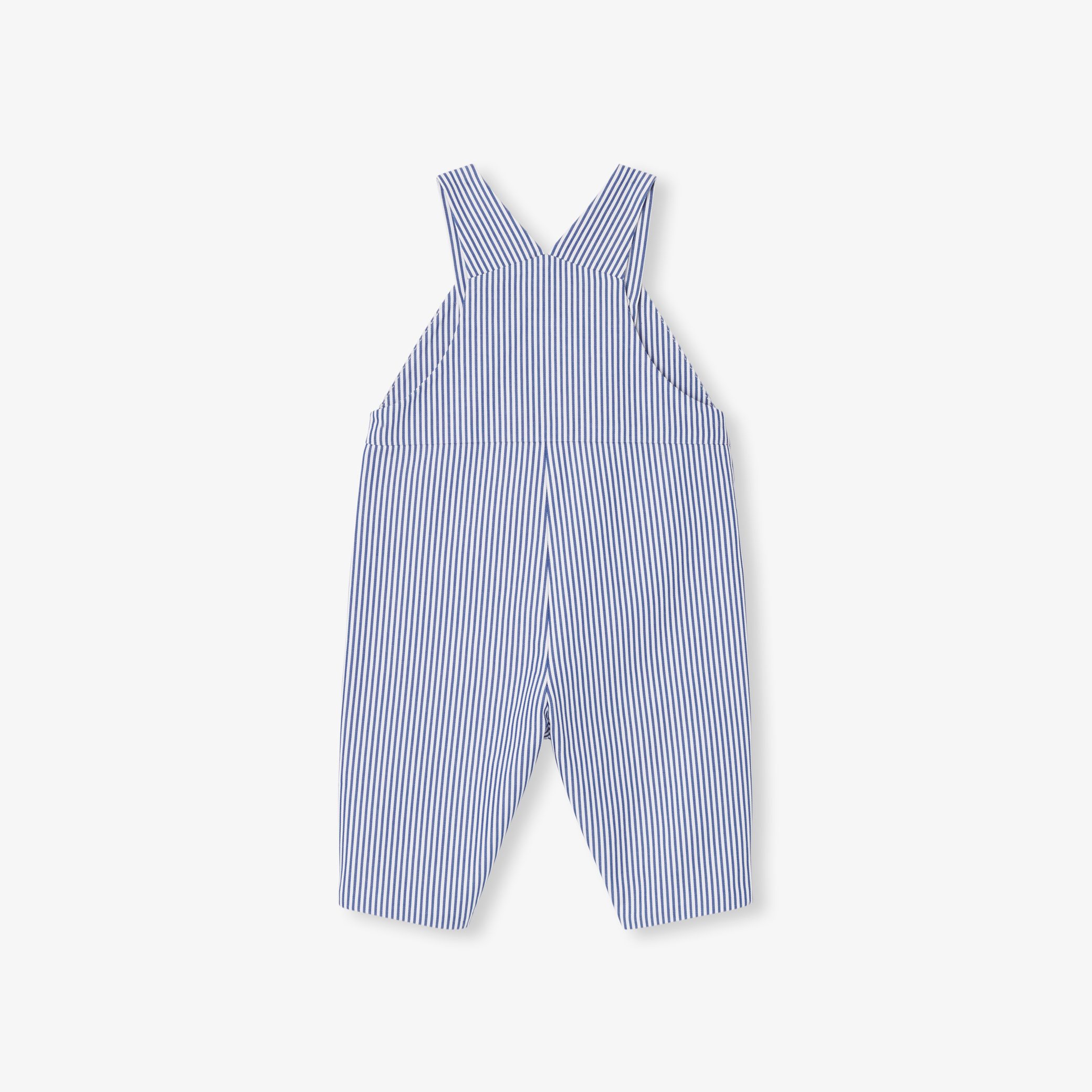 Baby boy overalls in striped twill - Montgolfiere - Image 2