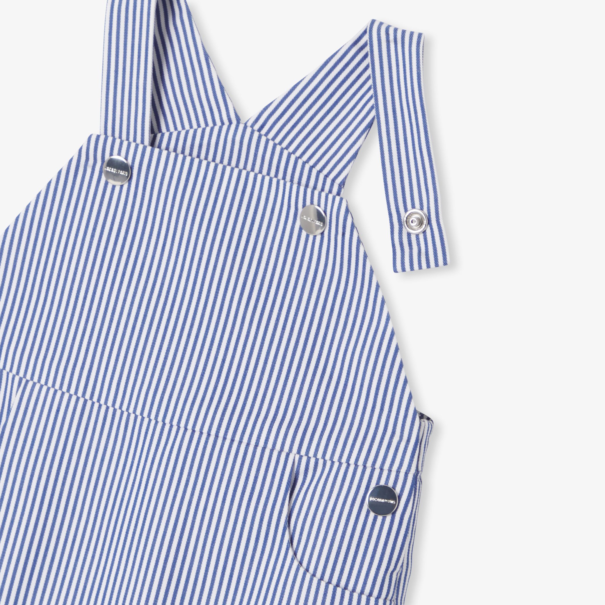 Baby boy overalls in striped twill - Montgolfiere - Image 4