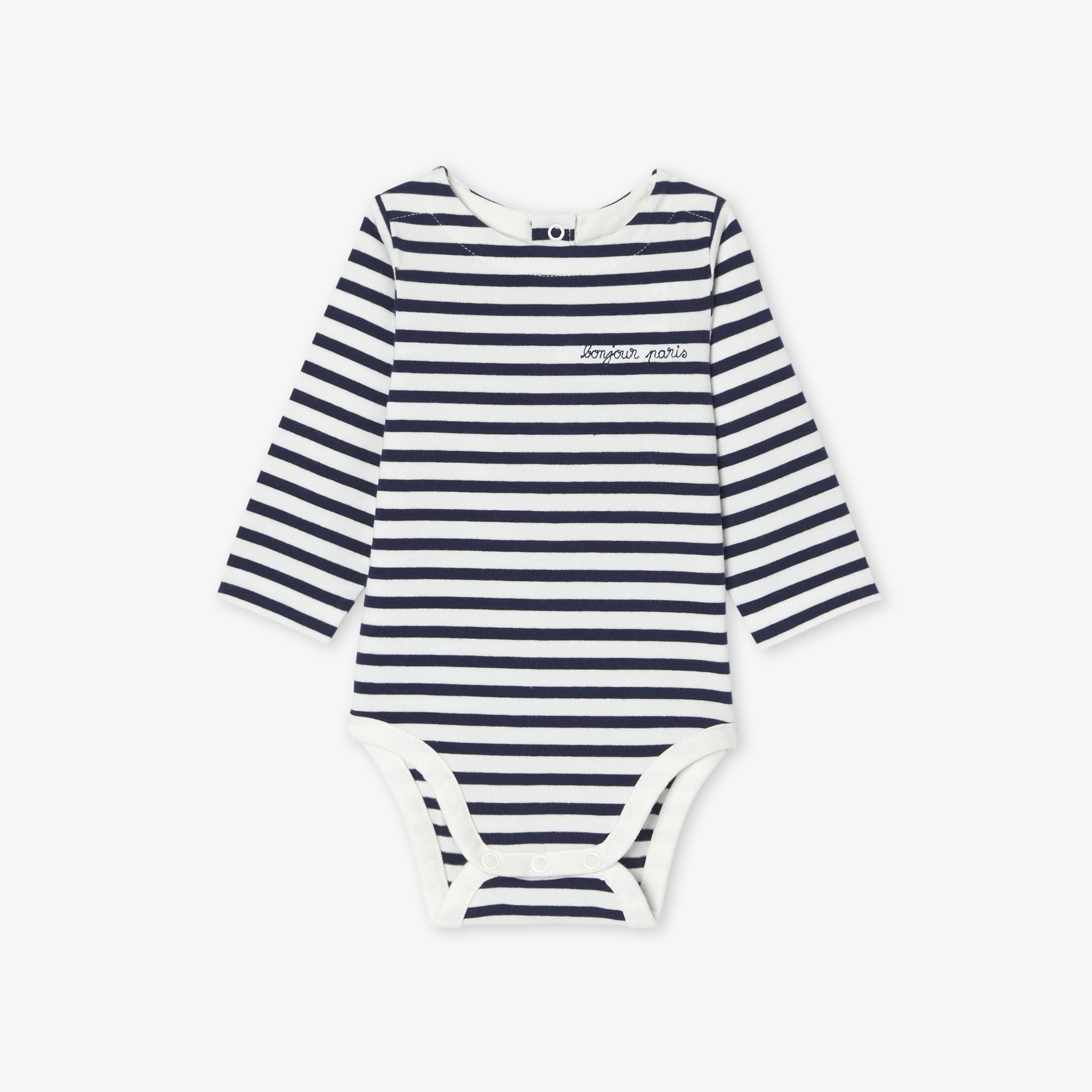 Baby bodysuit in striped jersey - Maximilien