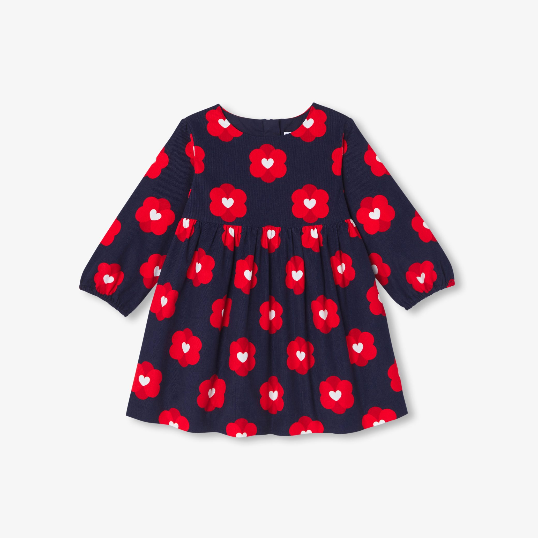 Baby girl dress in velvet milleraies - Romance