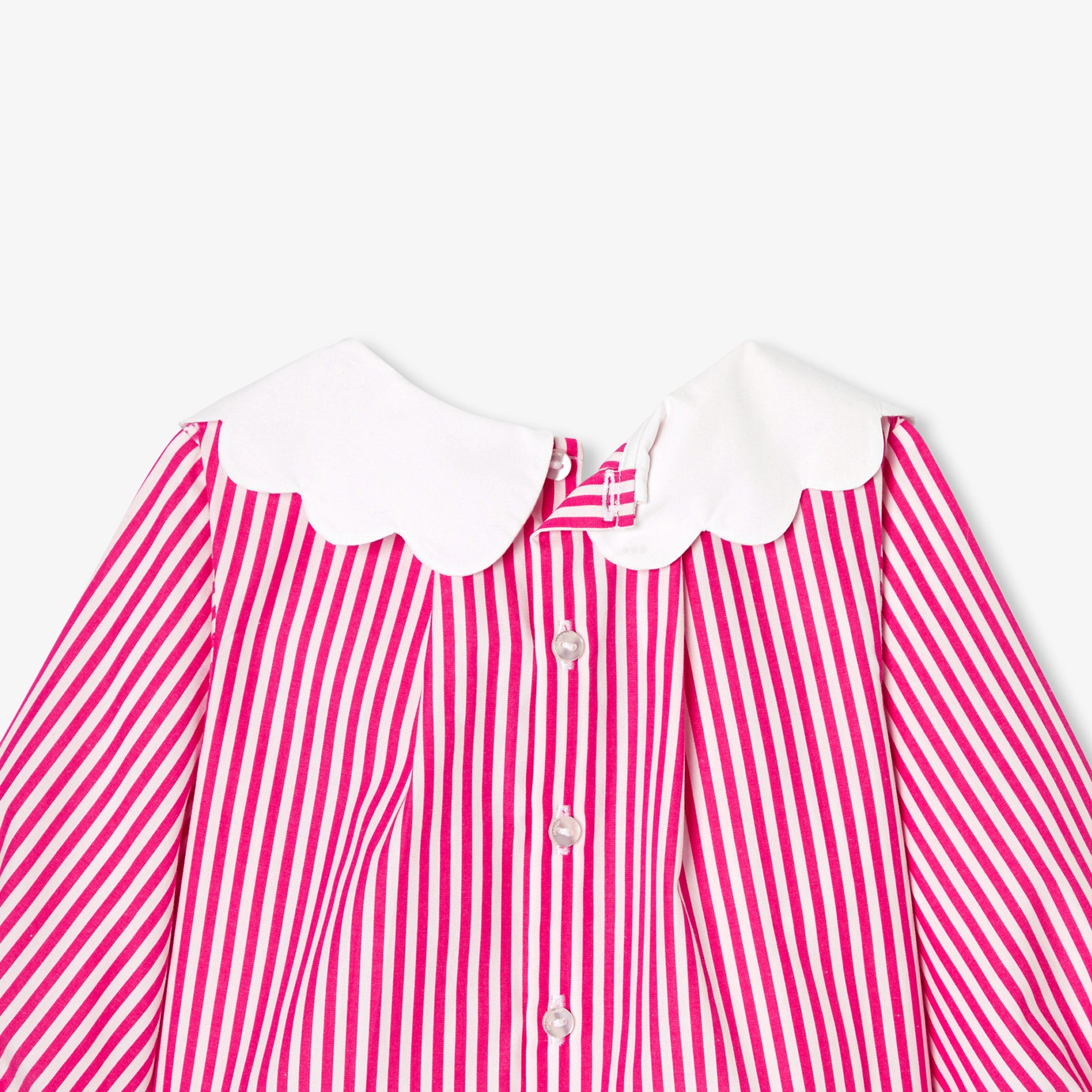 Baby girl blouse in striped poplin - Rachel - Image 4