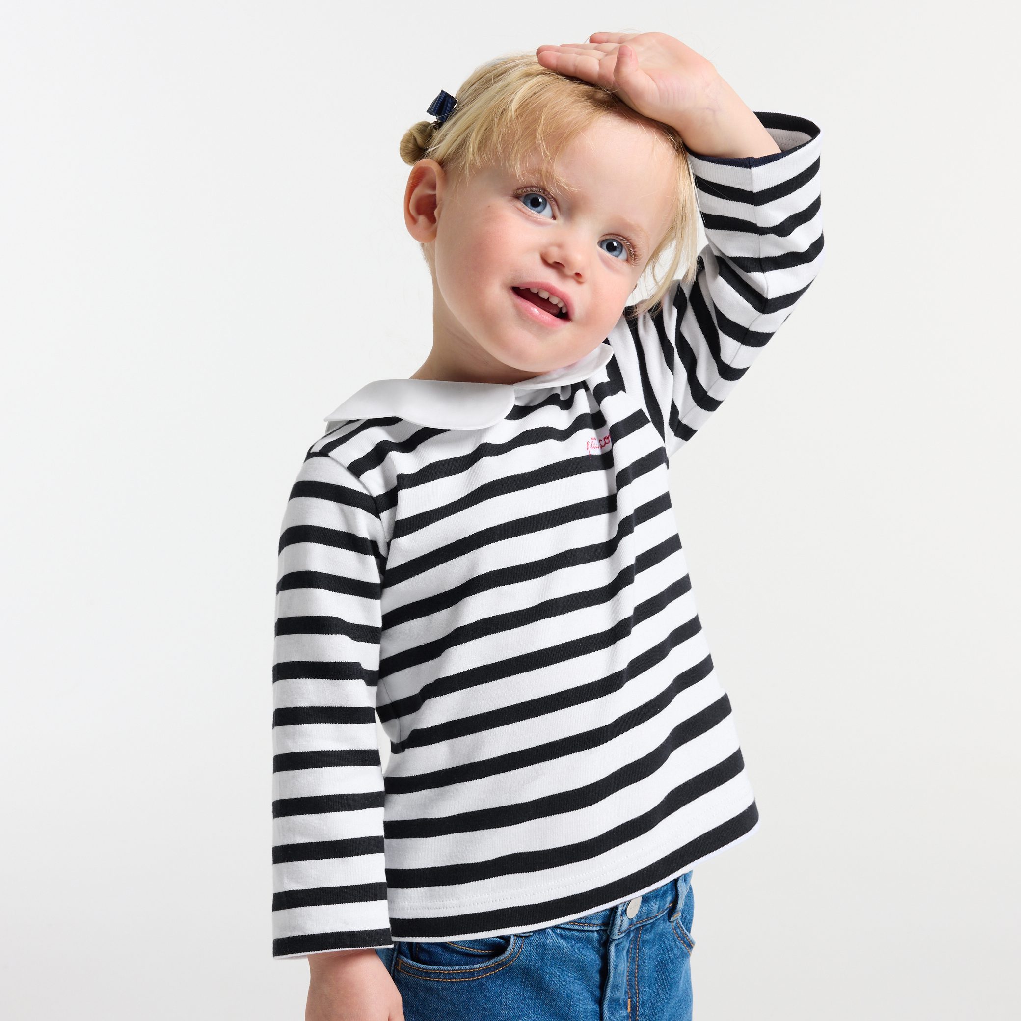 Baby girl Breton tee - Roberta - Image 3