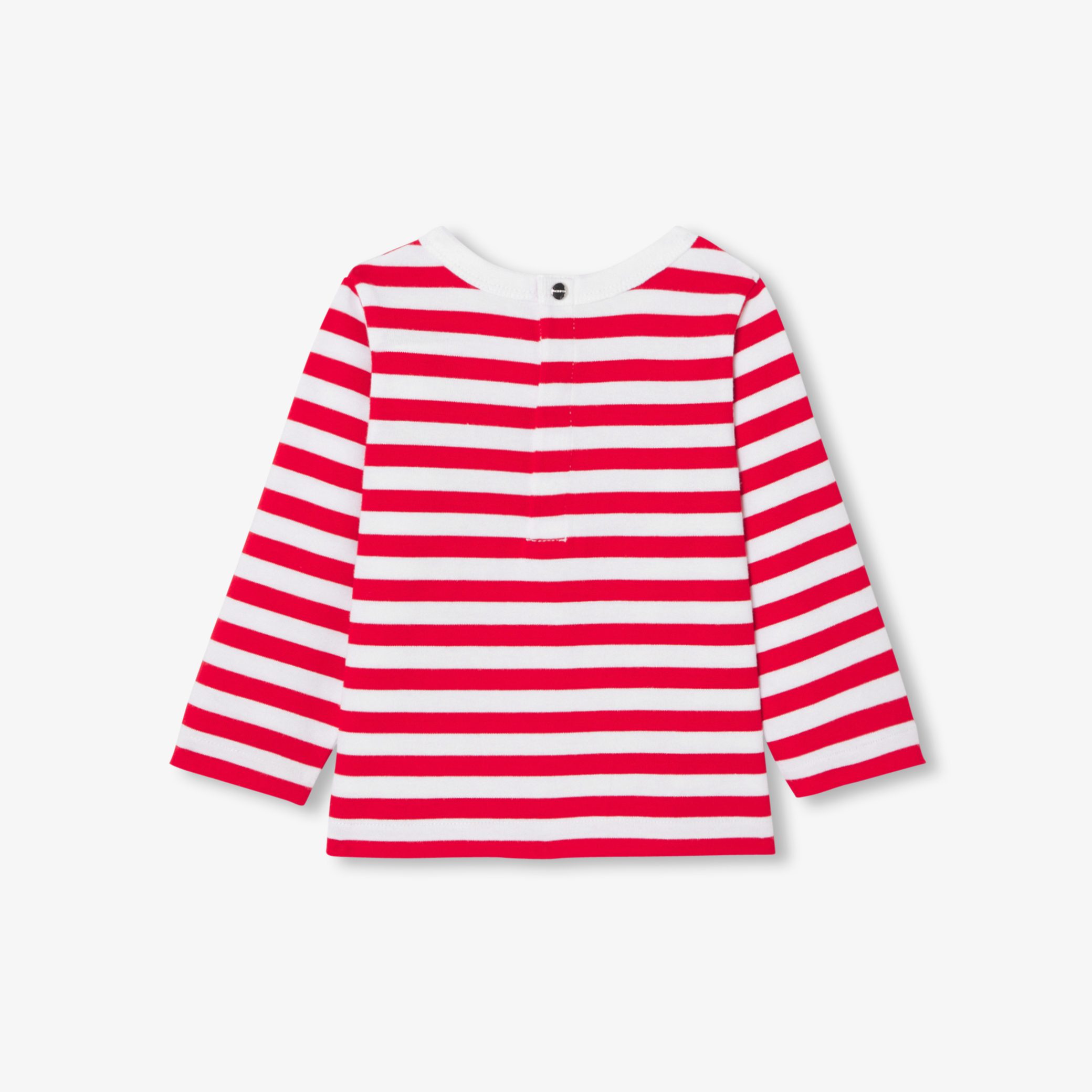 Baby girl Breton tee in thick jersey - Paulette - Image 2