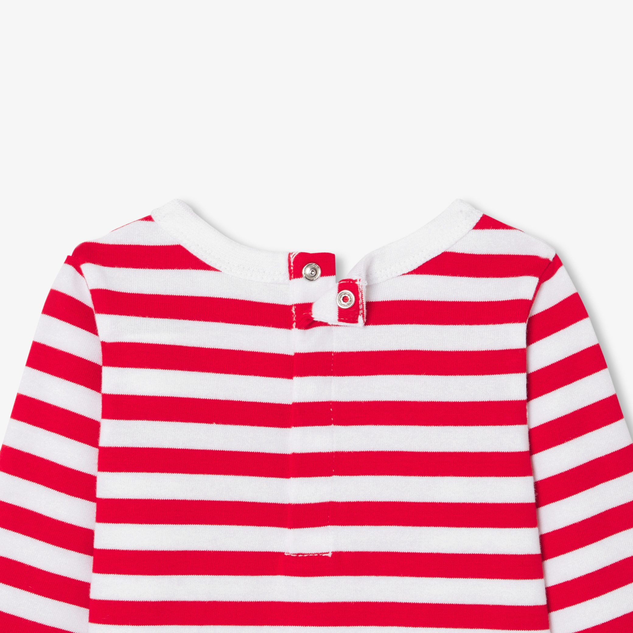 Baby girl Breton tee in thick jersey - Paulette - Image 4