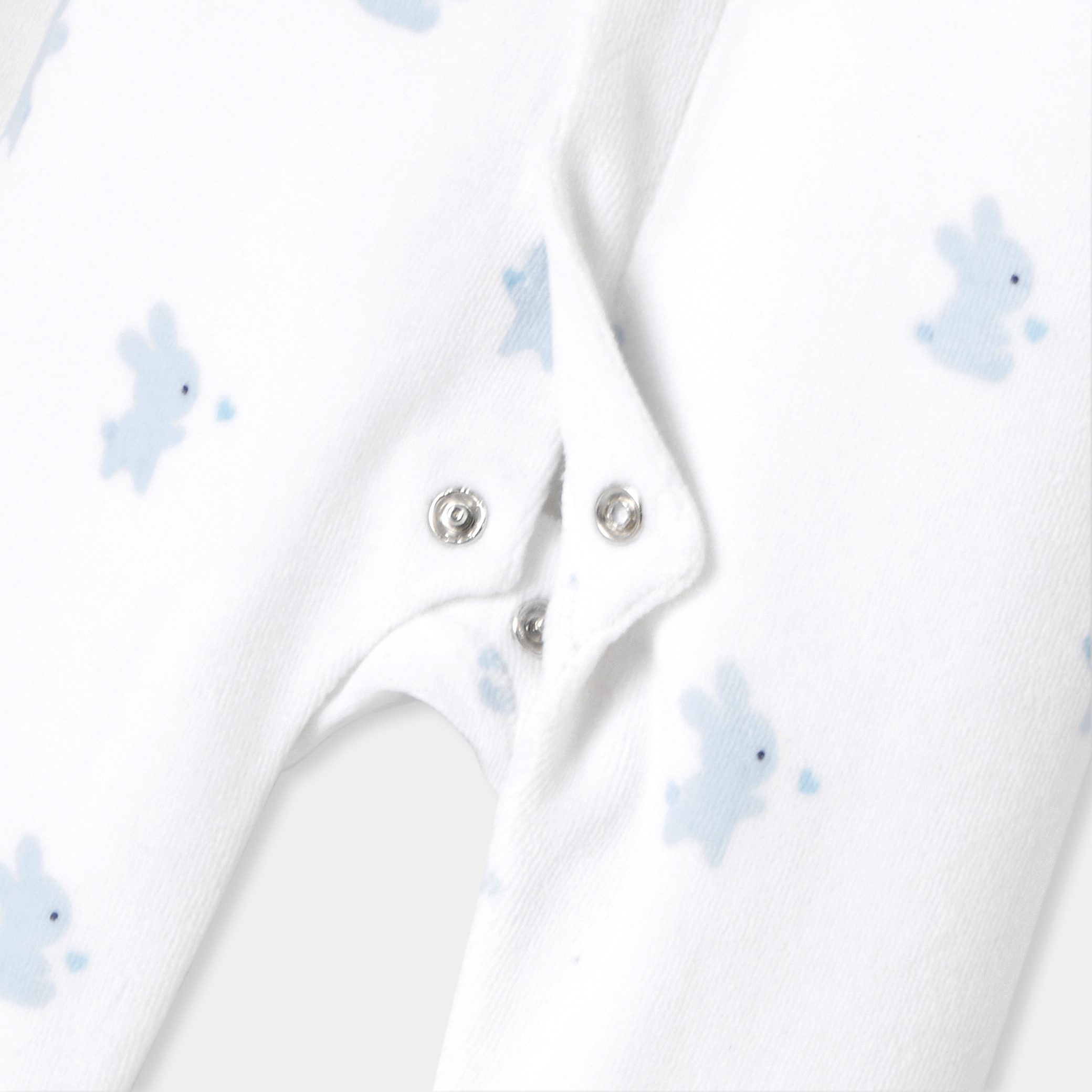 Baby boy velvet pyjamas with bunny motif - Nuance - Image 3