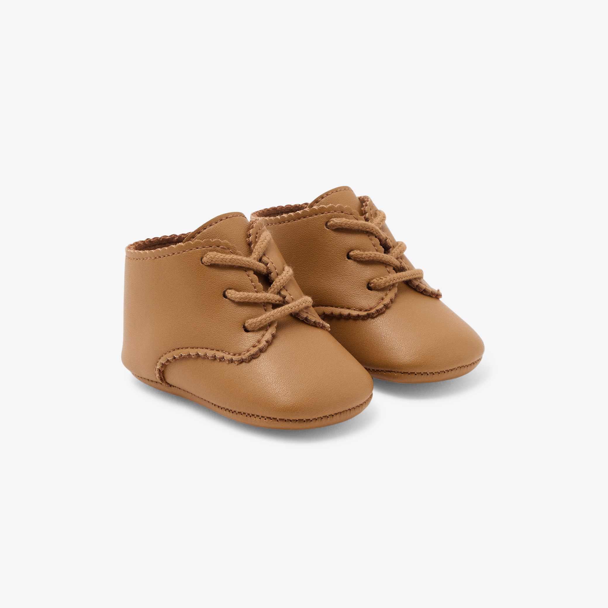 Baby leather booties - Biscuit - Image 2