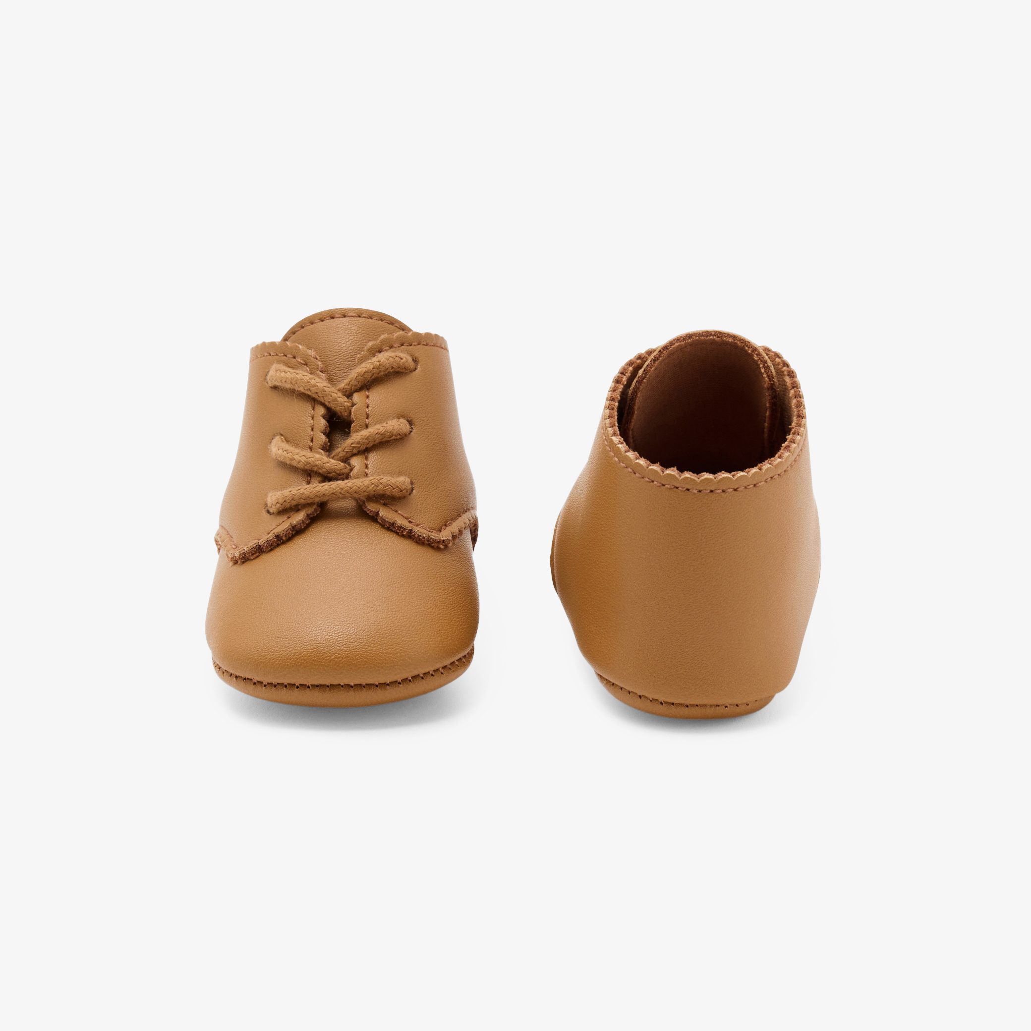 Baby leather booties - Biscuit - Image 3