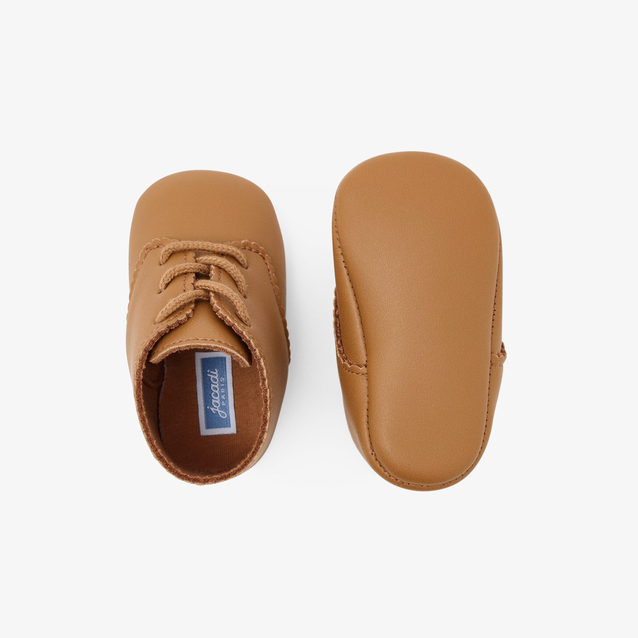 Baby leather booties - Biscuit - Image 4