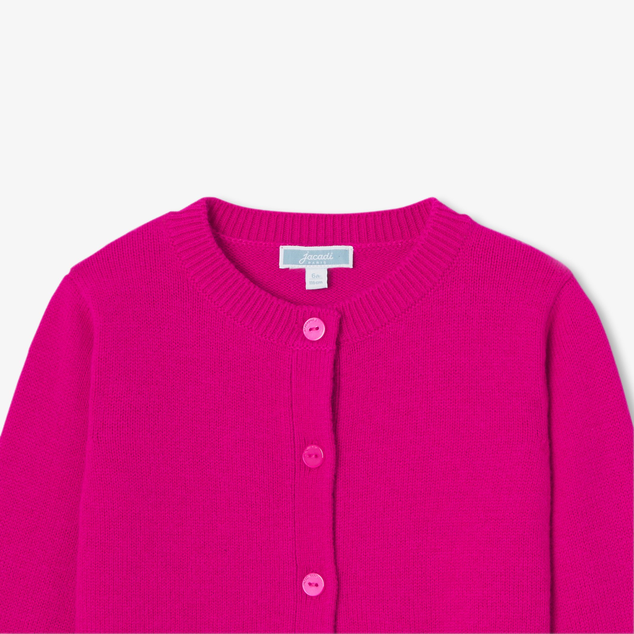 Girl wool and cashmere cardigan - Paul - Image 3