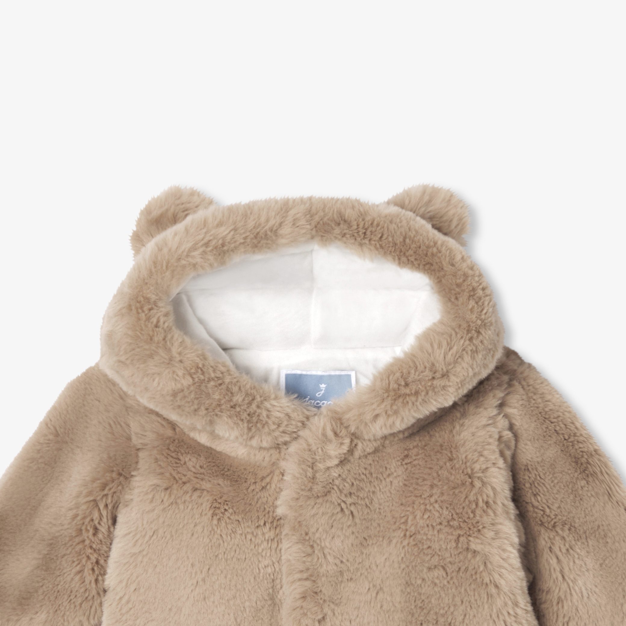 Baby coat in faux fur - Loup - Image 3