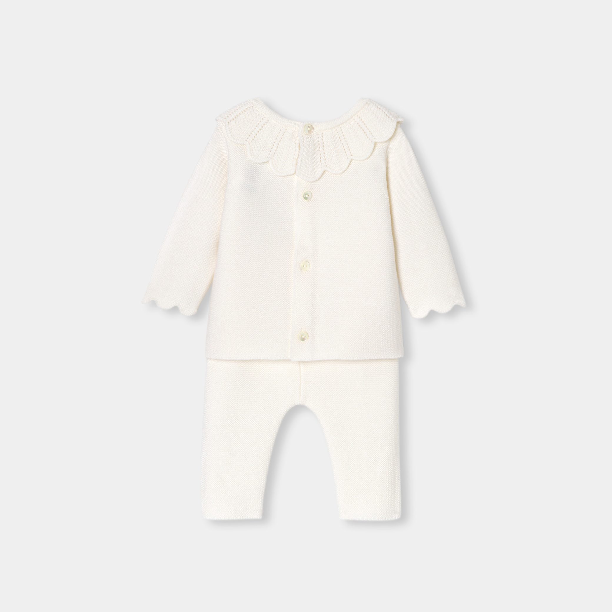 Baby girl wool set - Opaline - Image 2