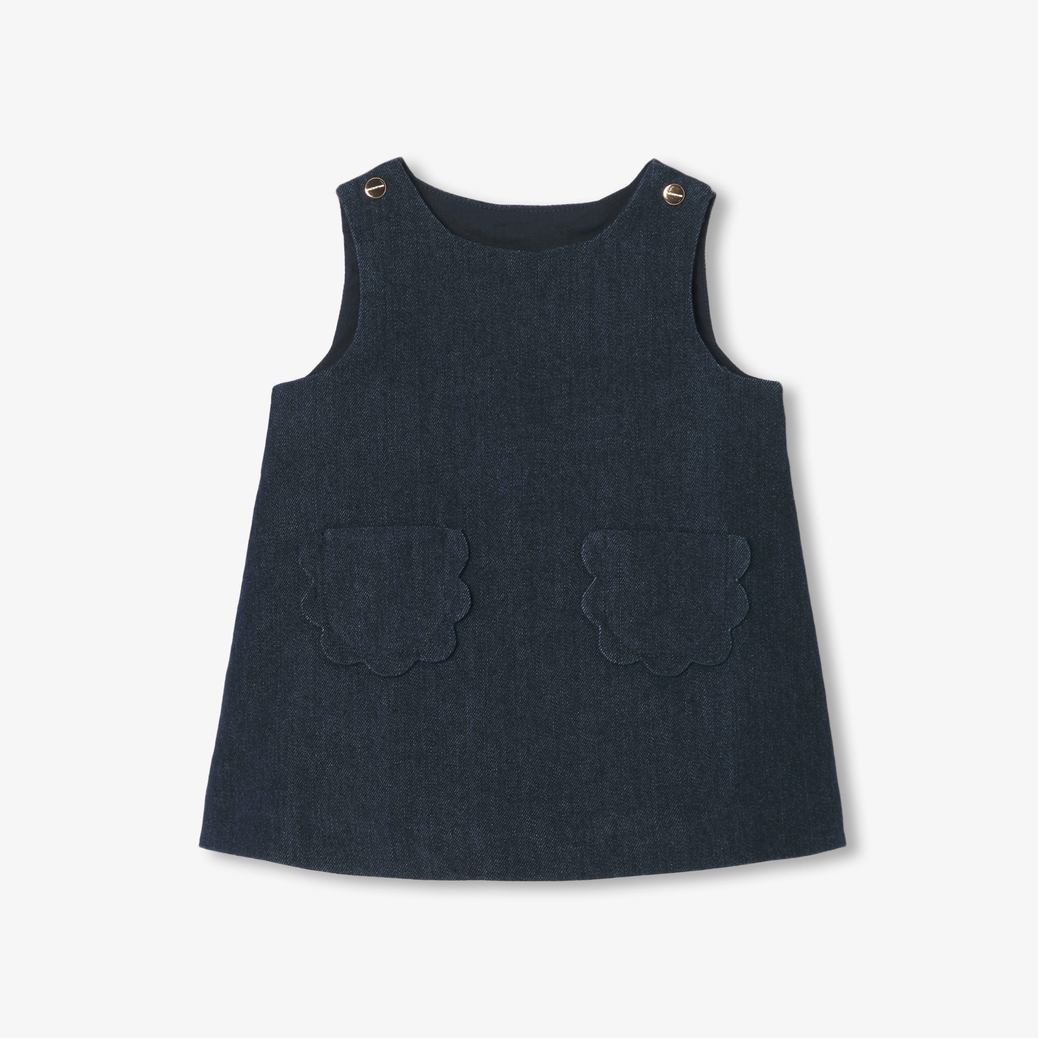 Baby girl denim pinafore dress - Ombrelle