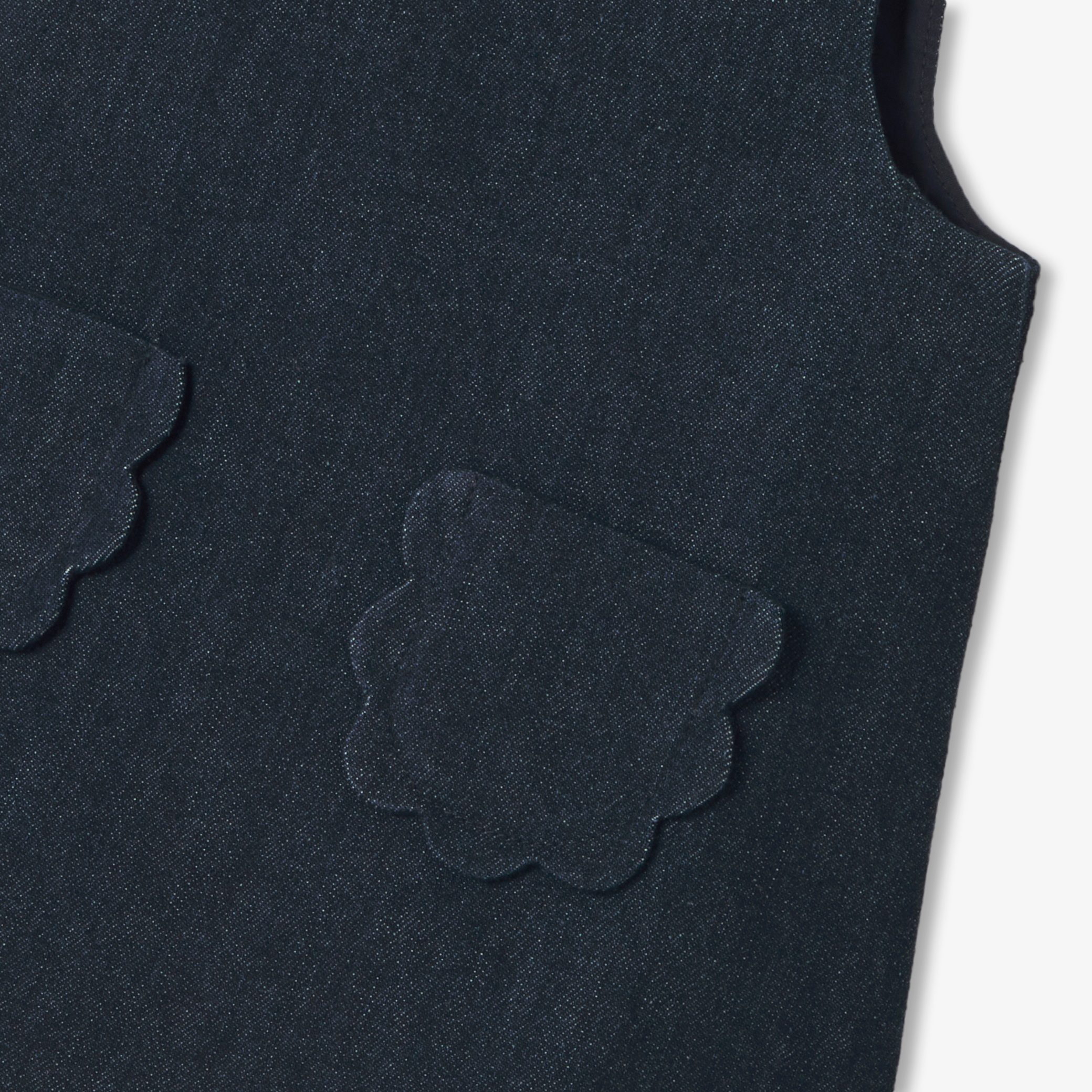 Baby girl denim pinafore dress - Ombrelle - Image 4