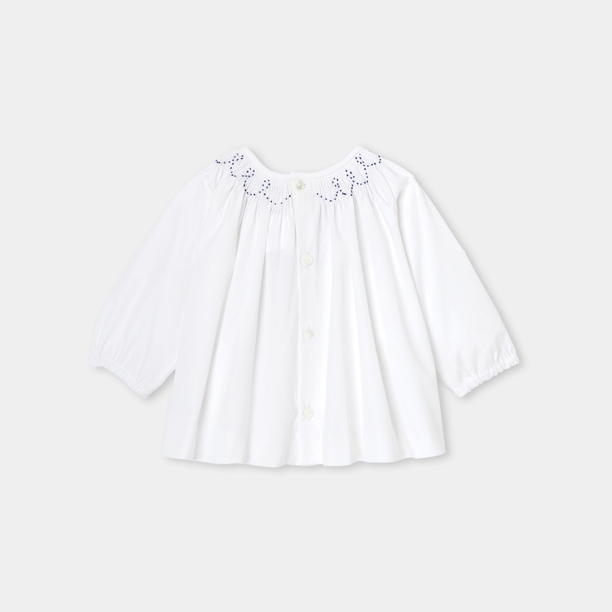 Baby girl blouse in poplin - Organdi - Image 2