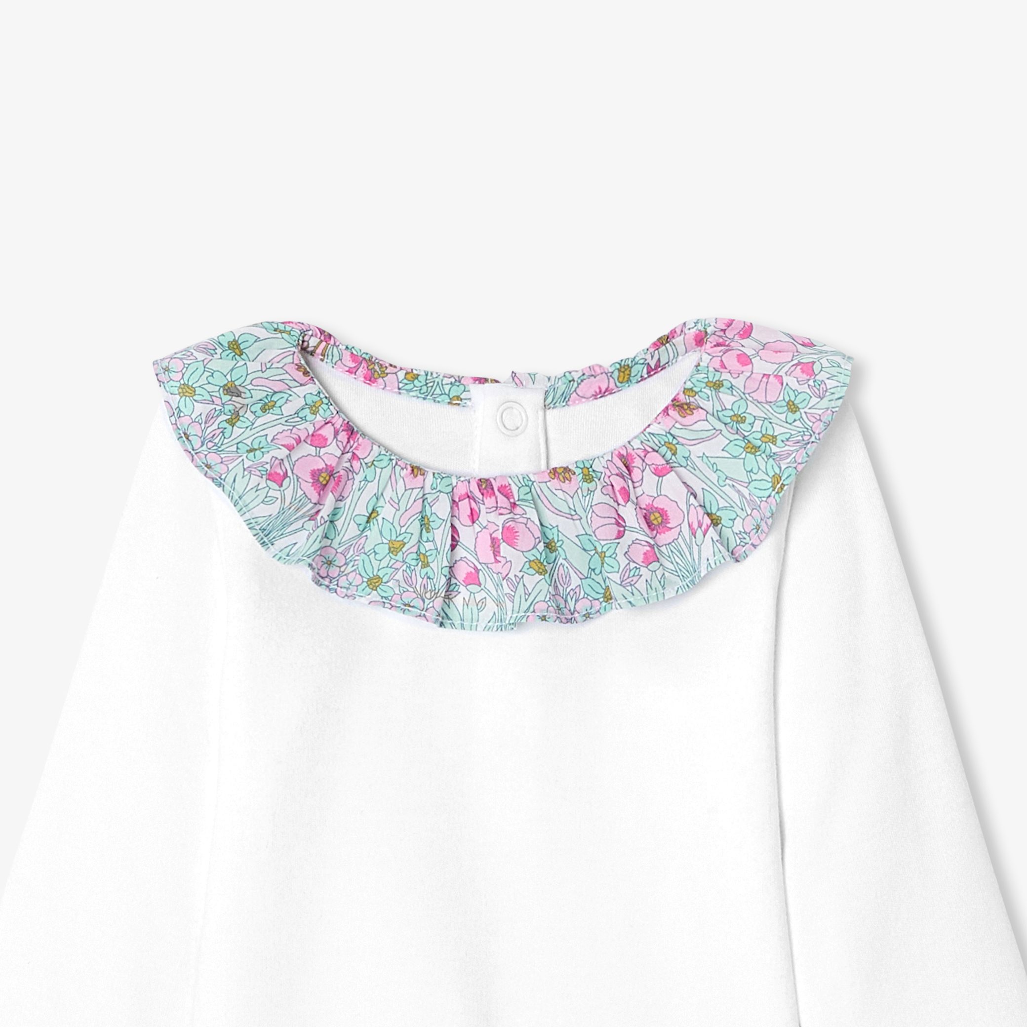 Baby girl long sleeve bodysuit - Organza Green - Image 3