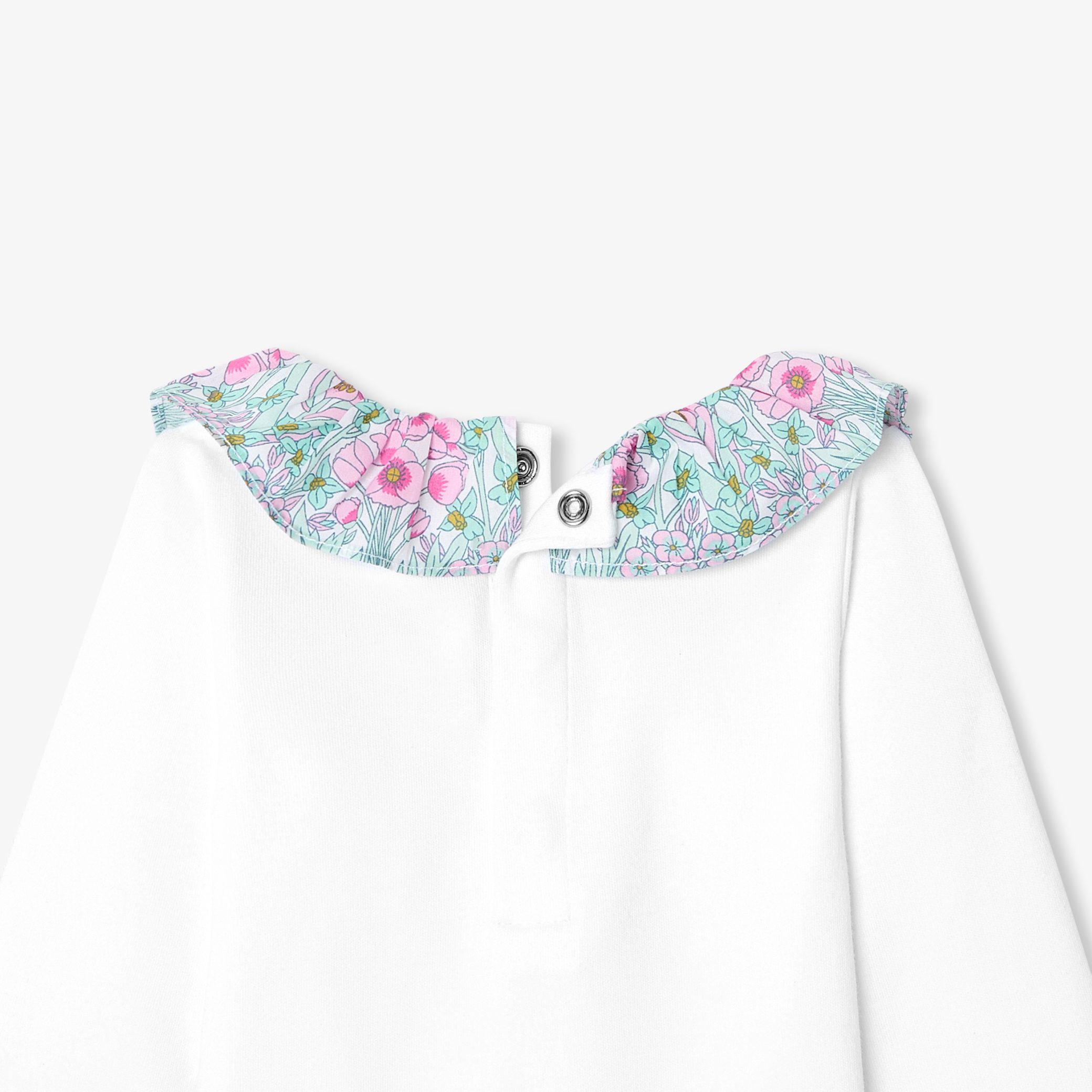 Baby girl long sleeve bodysuit - Organza Green - Image 4